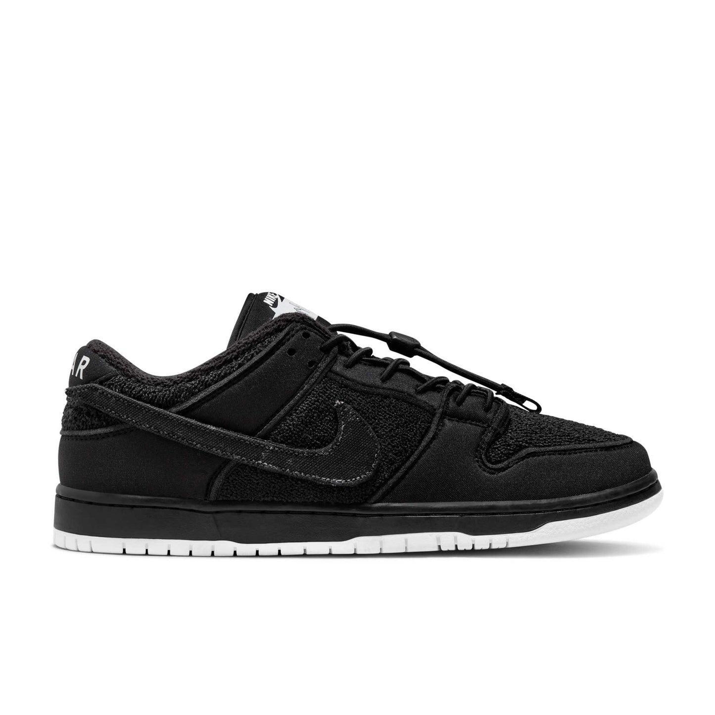 Nike SB Dunk Low Pro QS Gnarhunters, black/black - white - Tiki Room Skateboards - 1