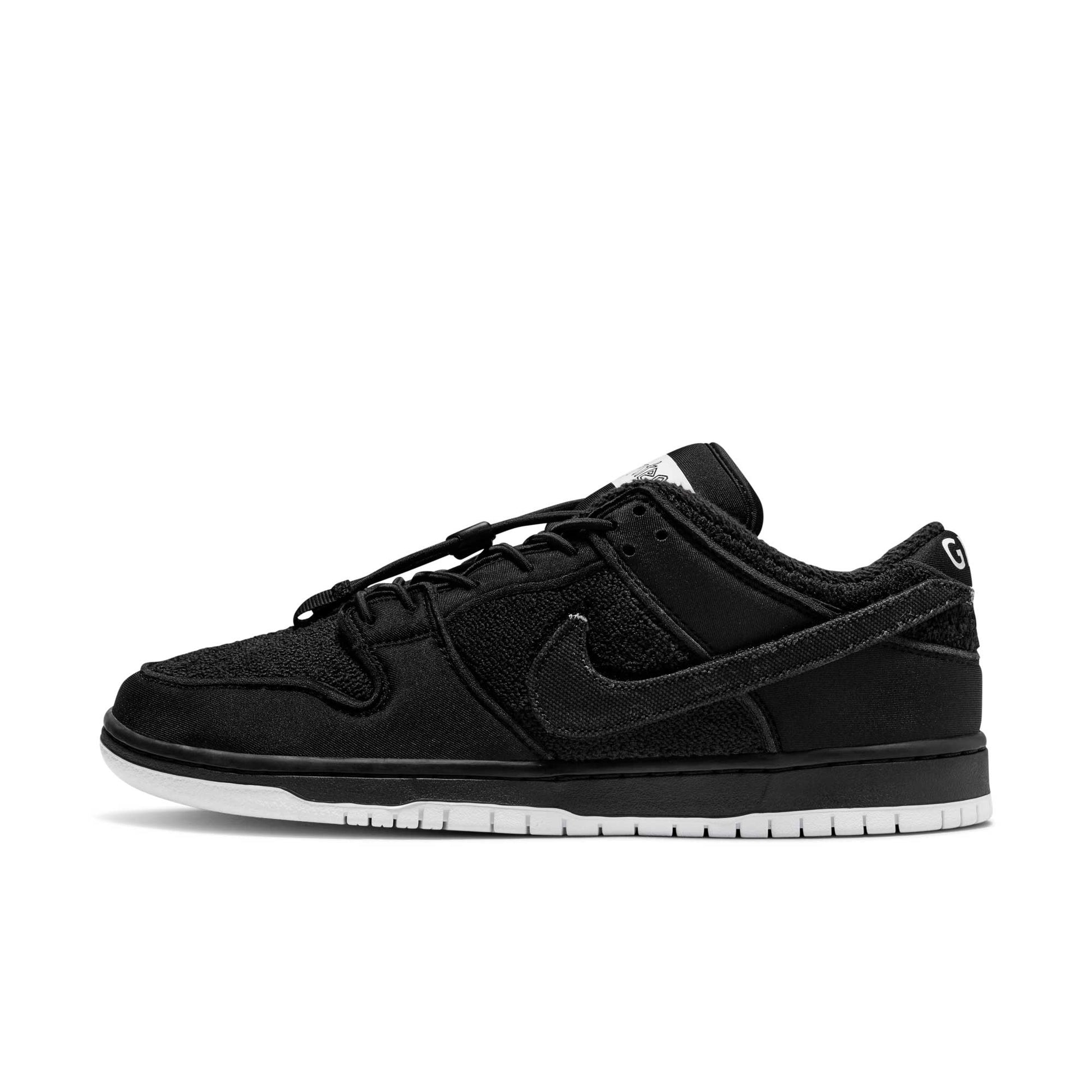 Nike SB Dunk Low Pro QS Gnarhunters, black/black - white - Tiki Room Skateboards - 10