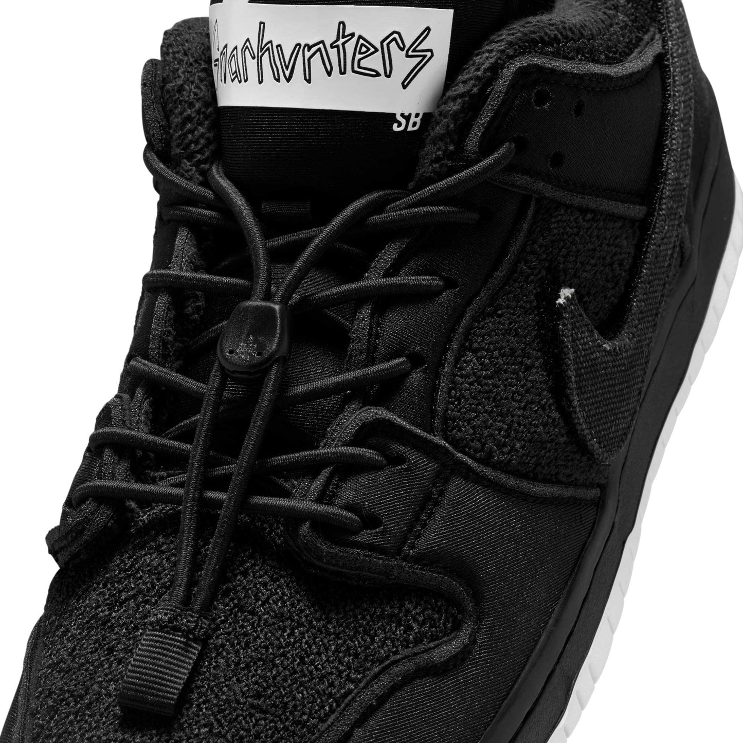 Nike SB Dunk Low Pro QS Gnarhunters, black/black - white - Tiki Room Skateboards - 4