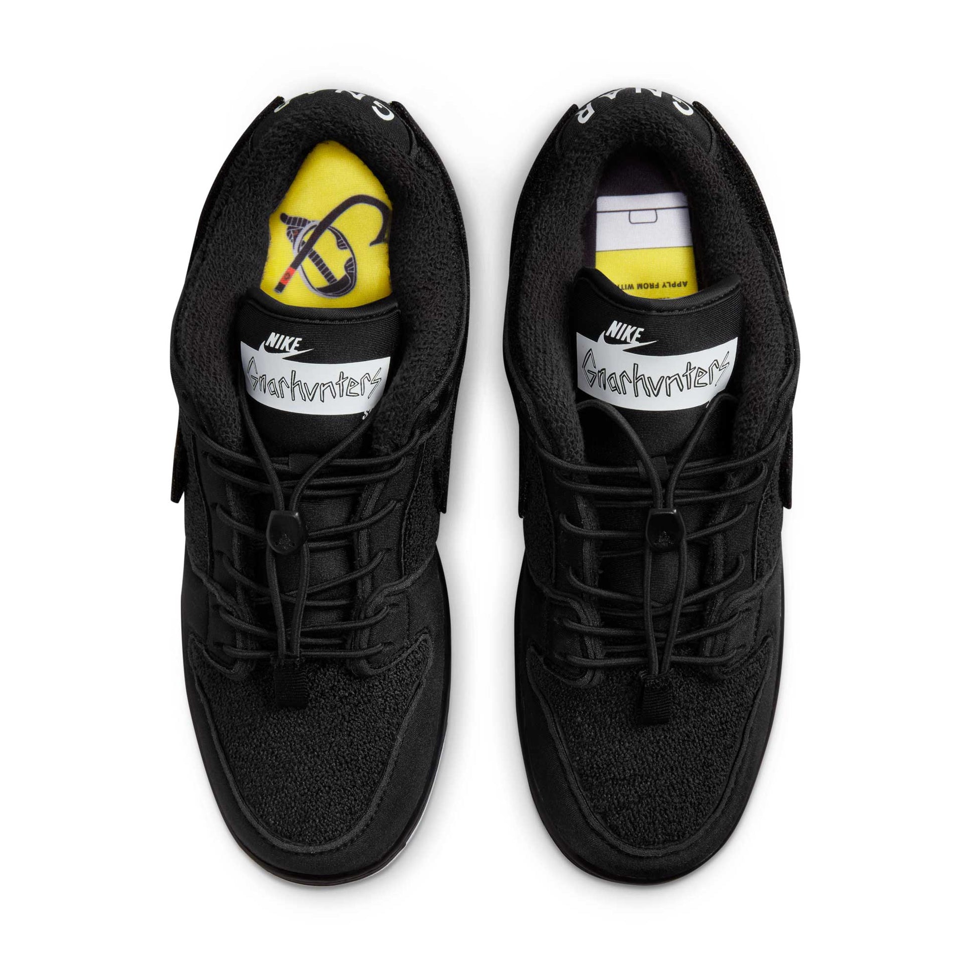 Nike SB Dunk Low Pro QS Gnarhunters, black/black - white - Tiki Room Skateboards - 14