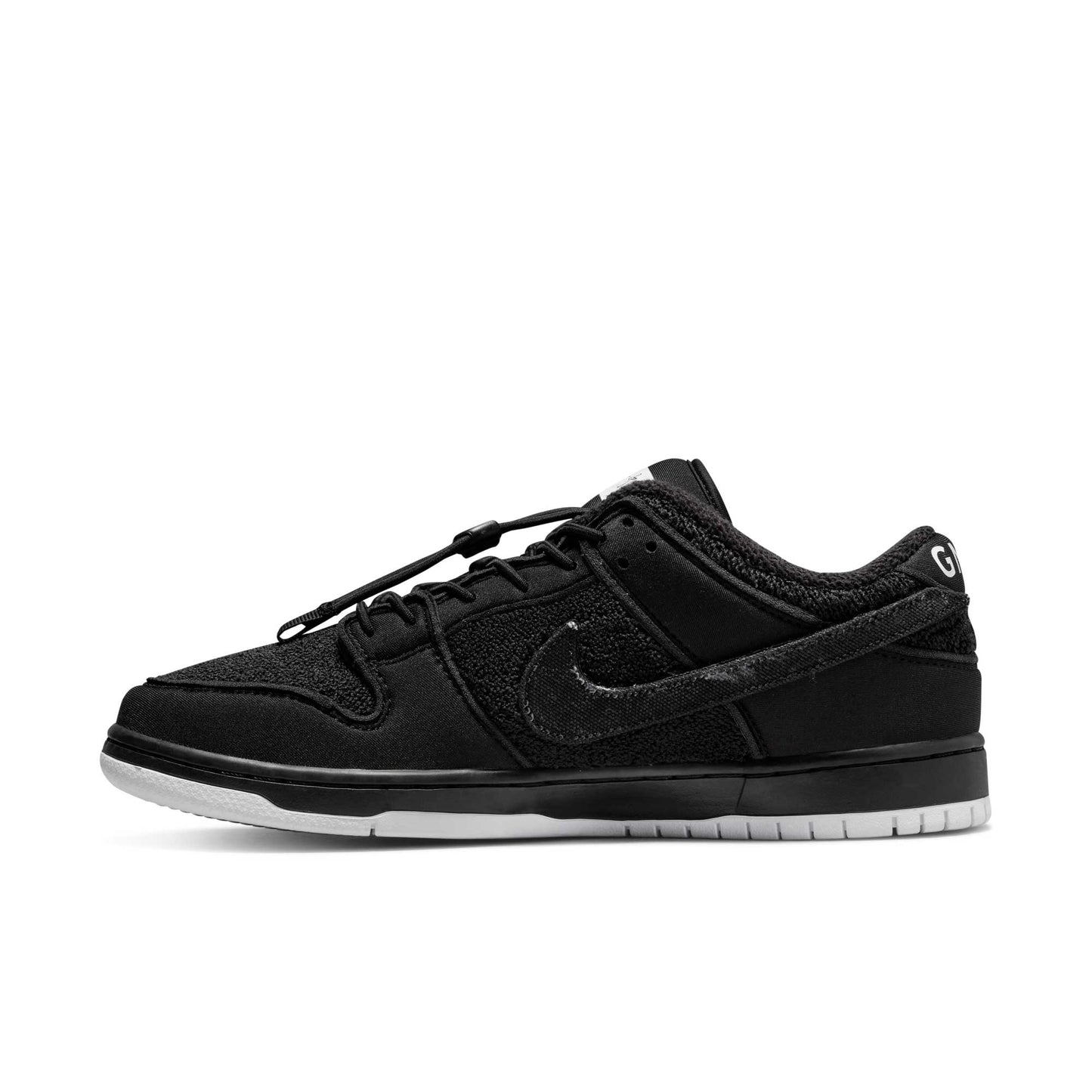 Nike SB Dunk Low Pro QS Gnarhunters, black/black - white - Tiki Room Skateboards - 9