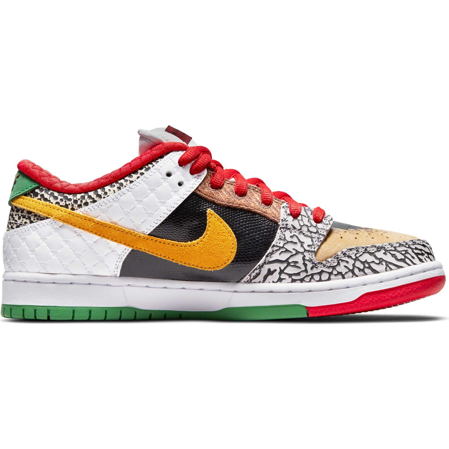 Nike SB Dunk Low Pro QS What the Paul, sport red/black - varsity maize - volt - Tiki Room Skateboards - 3