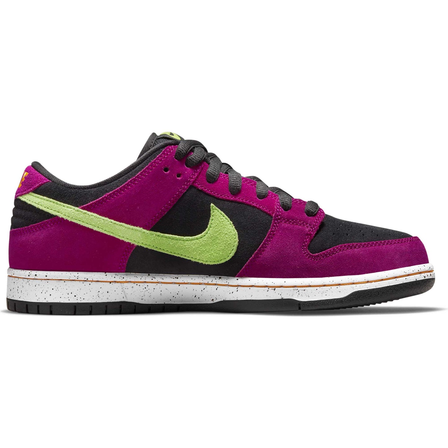 Nike SB Dunk Low Pro, red plum/citron - black - taxi - Tiki Room Skateboards - 8