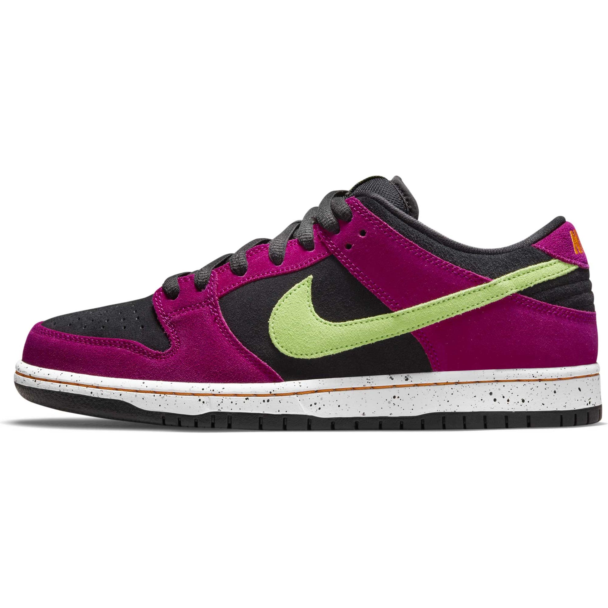 Nike SB Dunk Low Pro, red plum/citron - black - taxi - Tiki Room Skateboards - 3