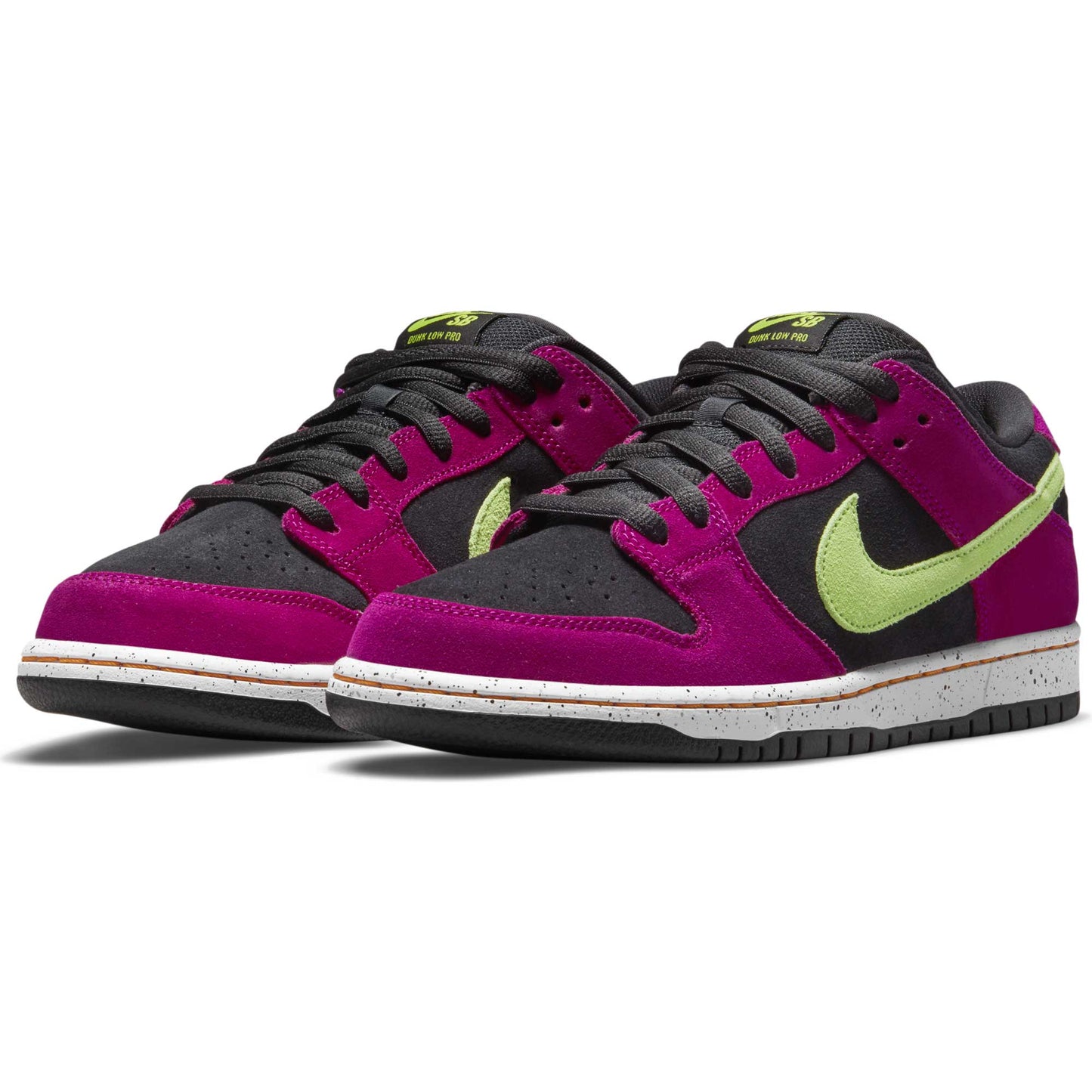 Nike SB Dunk Low Pro, red plum/citron - black - taxi - Tiki Room Skateboards - 6