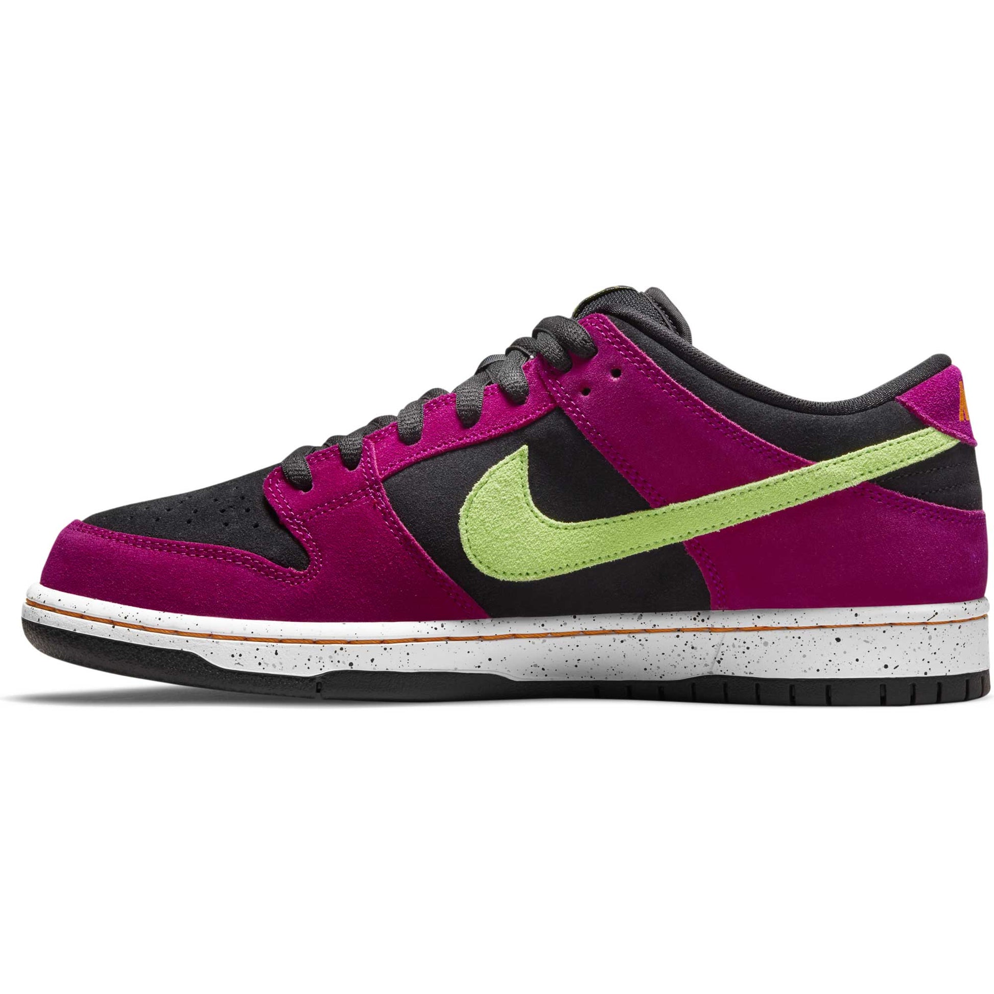 Nike SB Dunk Low Pro, red plum/citron - black - taxi - Tiki Room Skateboards - 2