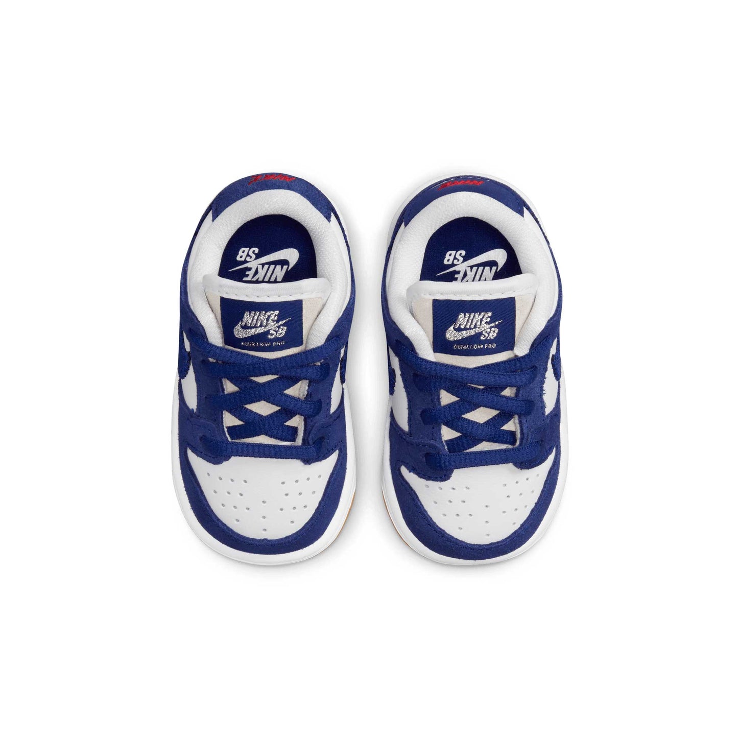 Nike SB Dunk Low Pro (Toddler), deep royal blue/deep royal blue - white - Tiki Room Skateboards - 4