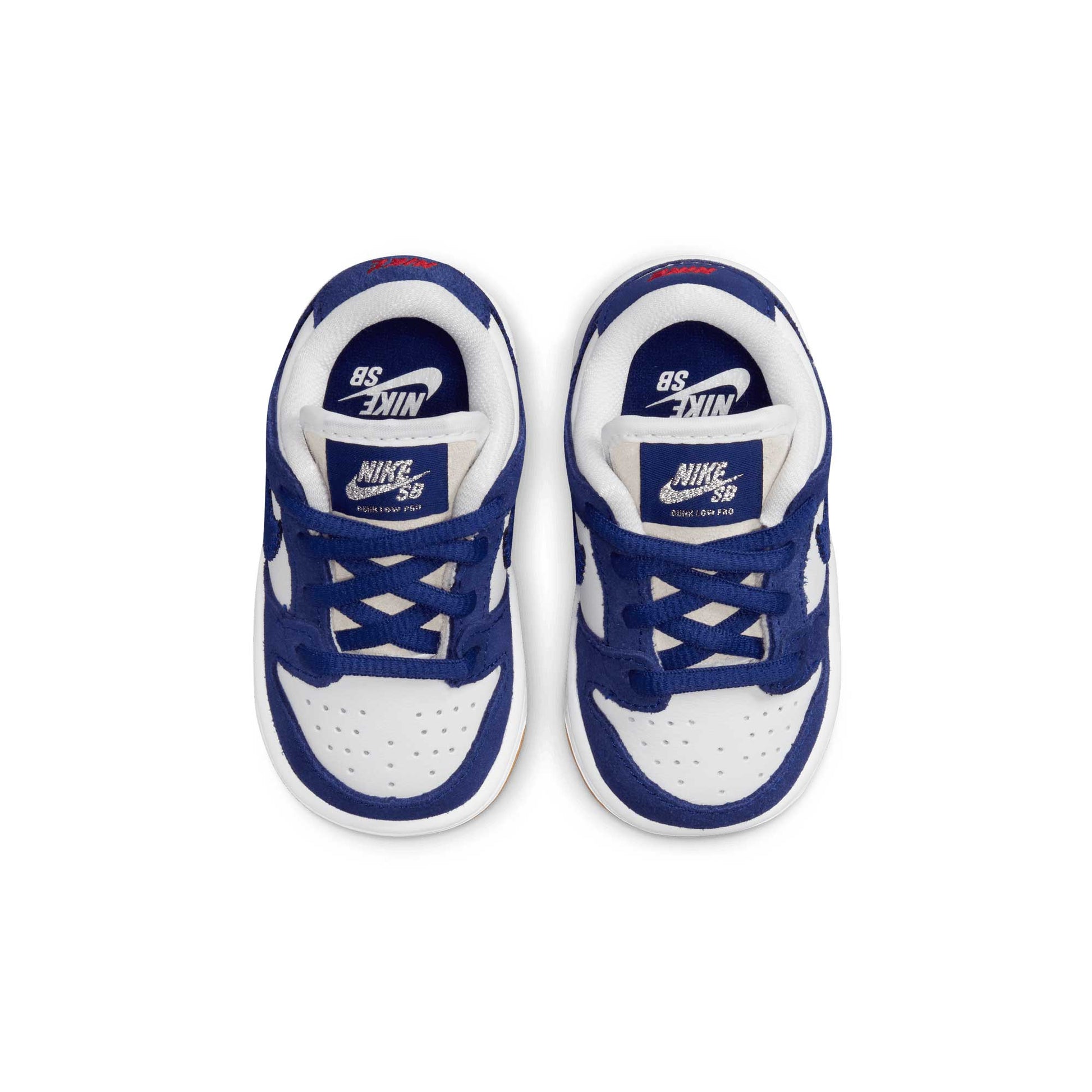 Nike SB Dunk Low Pro (Toddler), deep royal blue/deep royal blue - white - Tiki Room Skateboards - 4