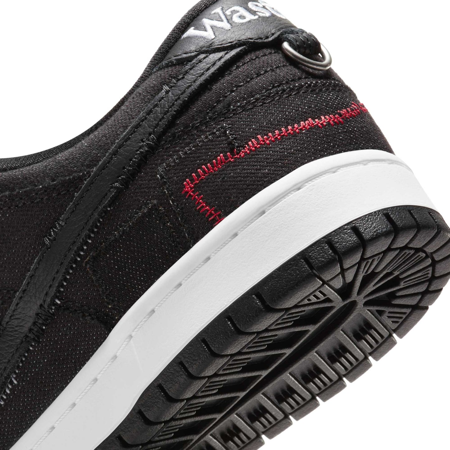 Nike SB Dunk Low Pro Wasted Youth, black/black - university red - white - Tiki Room Skateboards - 12