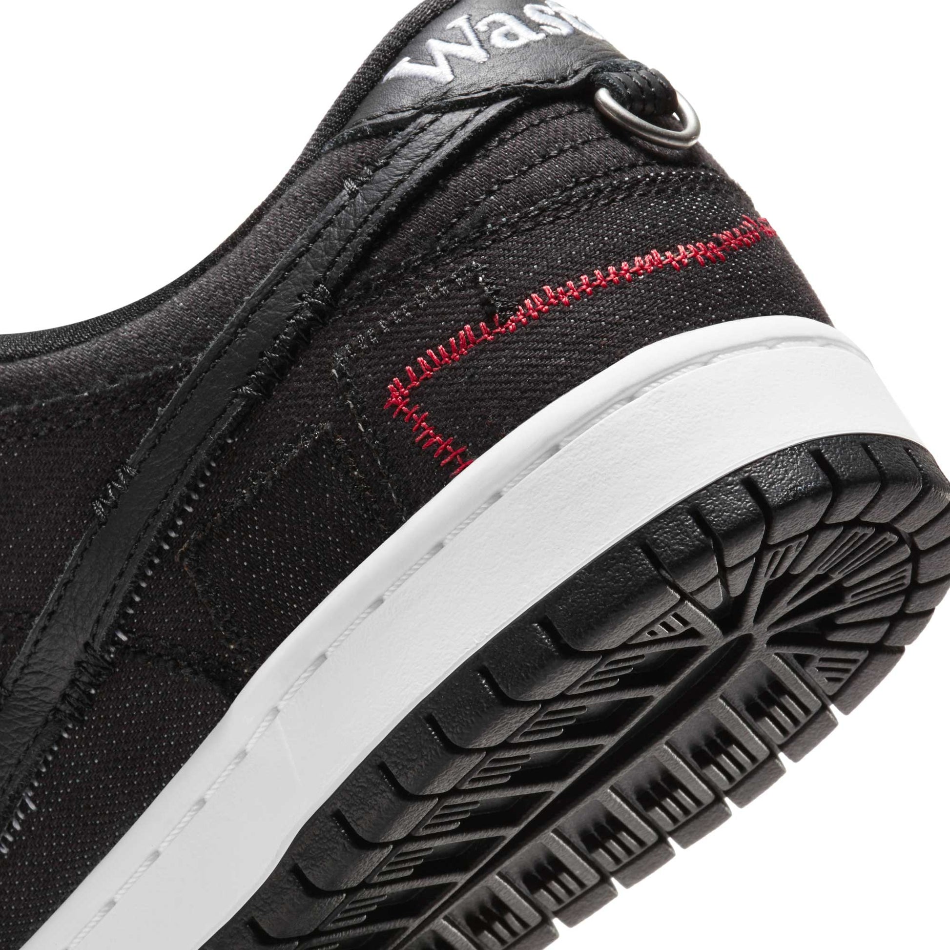 Nike SB Dunk Low Pro Wasted Youth, black/black - university red - white - Tiki Room Skateboards - 12