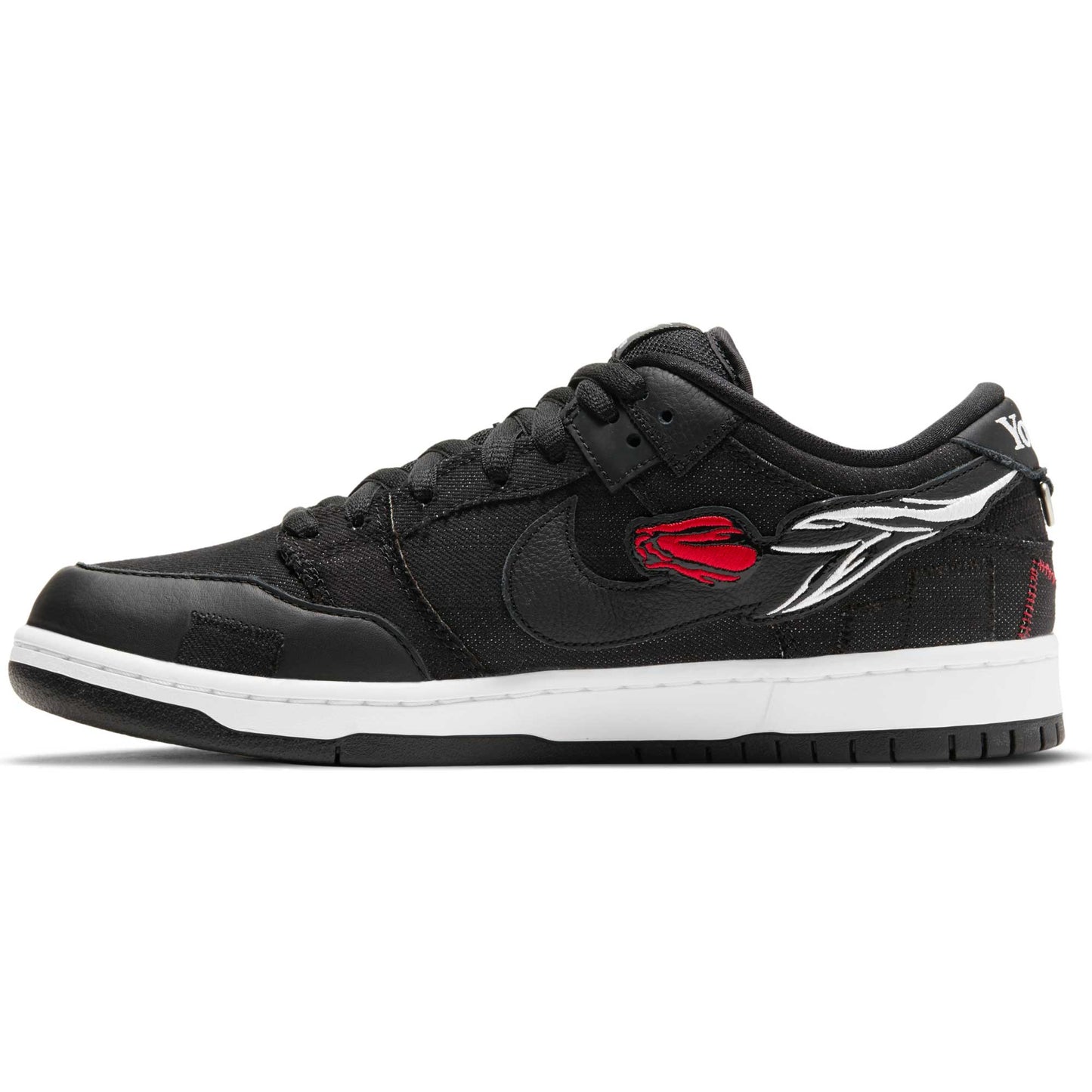 Nike SB Dunk Low Pro Wasted Youth, black/black - university red - white - Tiki Room Skateboards - 7