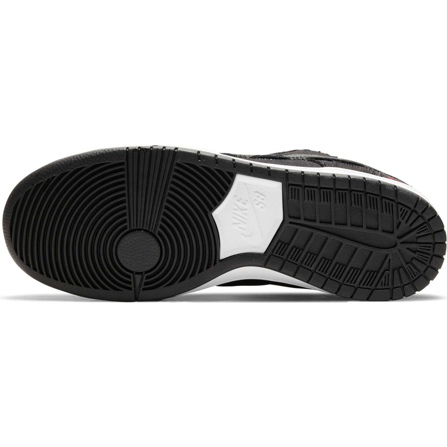 Nike SB Dunk Low Pro Wasted Youth, black/black - university red - white - Tiki Room Skateboards - 10