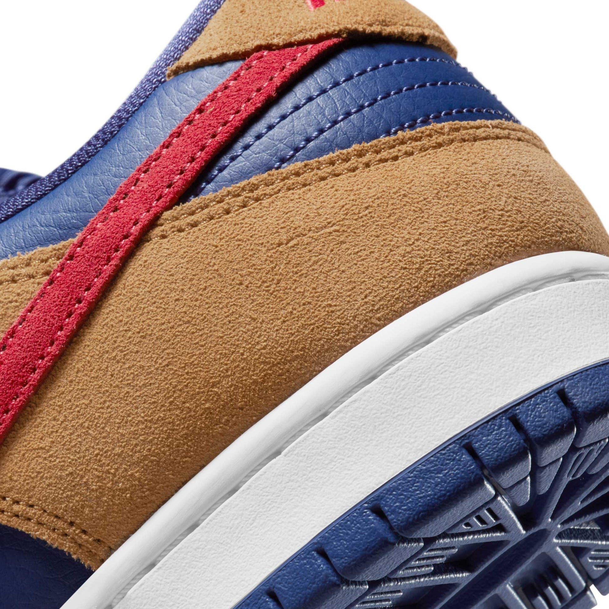 Nike SB Dunk Low Pro, wheat/lt fusion red - dk purple dust - white - Tiki Room Skateboards - 10