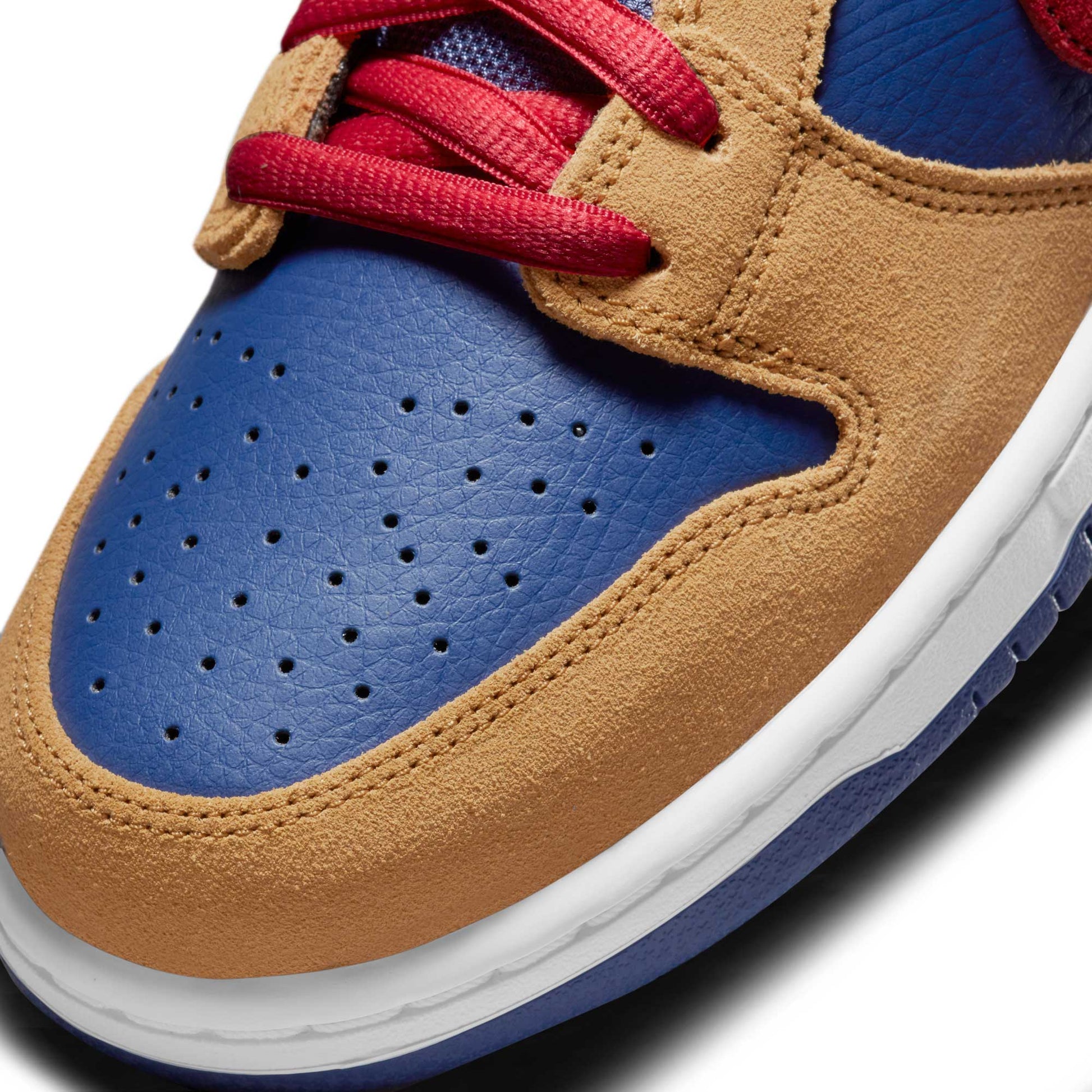 Nike SB Dunk Low Pro, wheat/lt fusion red - dk purple dust - white - Tiki Room Skateboards - 9