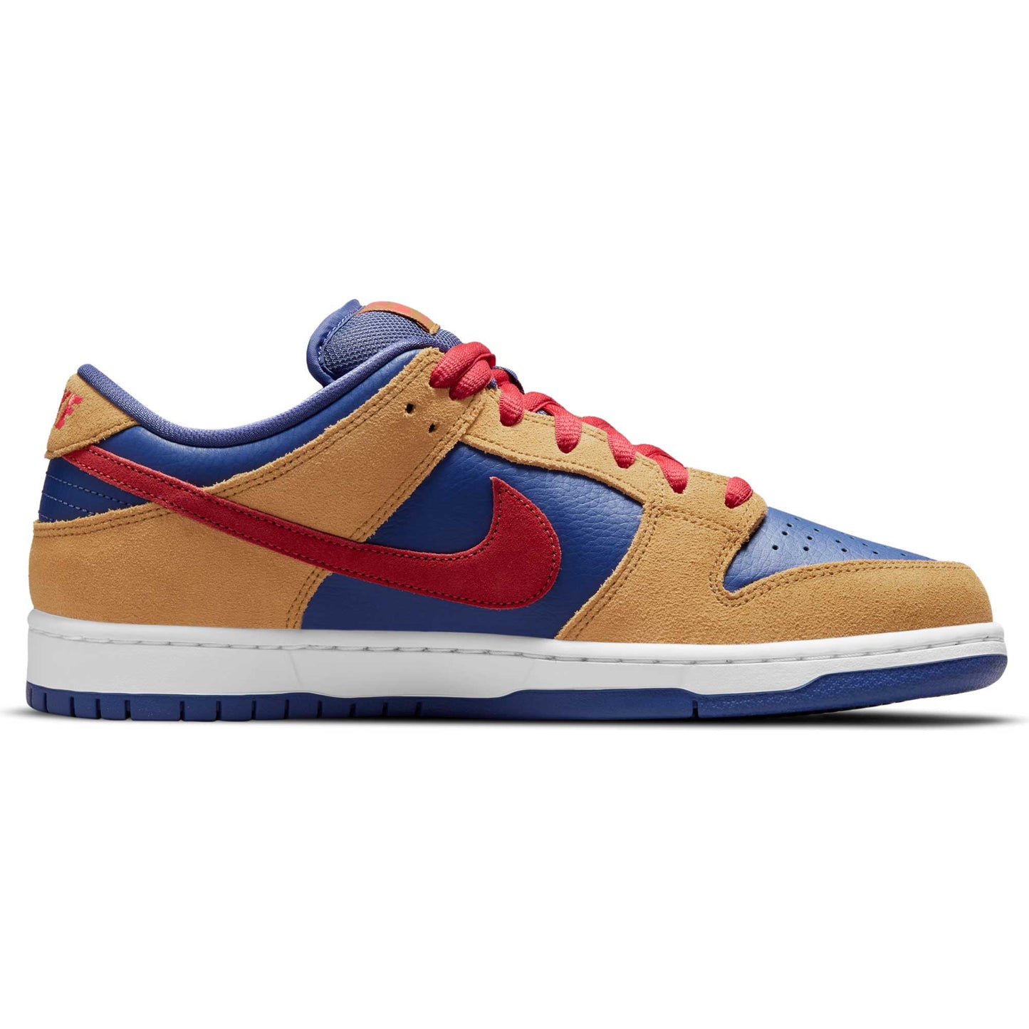 Nike SB Dunk Low Pro, wheat/lt fusion red - dk purple dust - white - Tiki Room Skateboards - 11