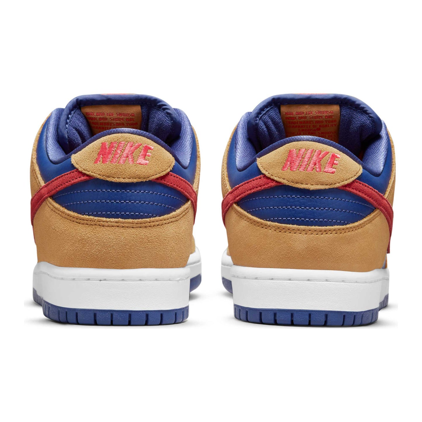 Nike SB Dunk Low Pro, wheat/lt fusion red - dk purple dust - white - Tiki Room Skateboards - 4