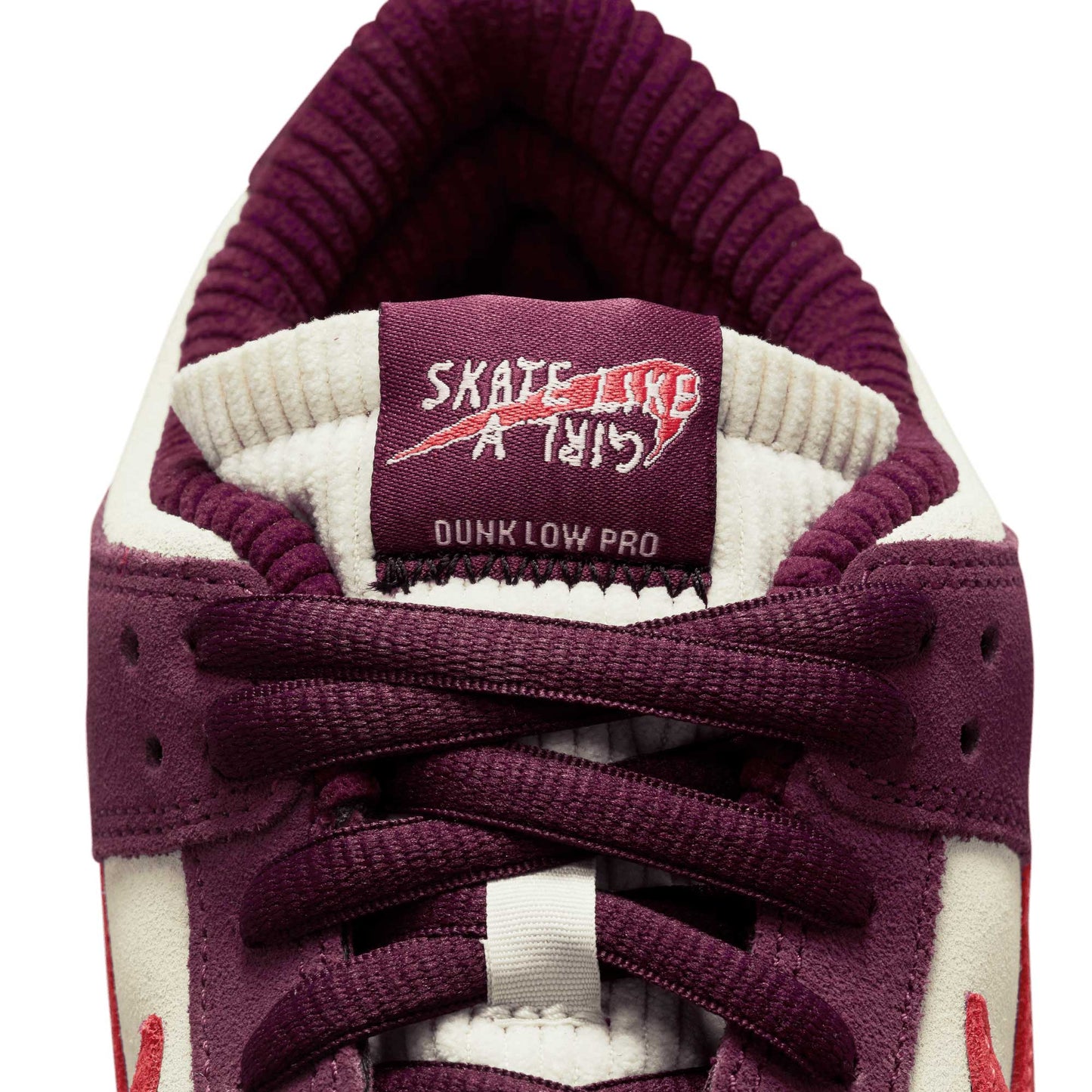 Nike SB Dunk Low X Skate Like A Girl, dark beetroot/lt crimson - light bone - Tiki Room Skateboards - 13