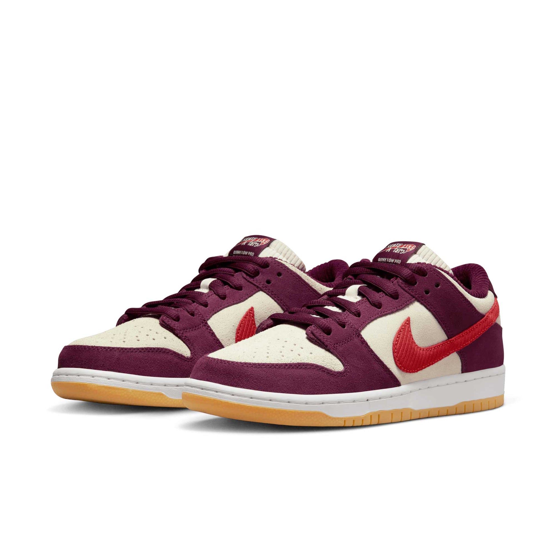 Nike SB Dunk Low X Skate Like A Girl, dark beetroot/lt crimson - light bone - Tiki Room Skateboards - 2
