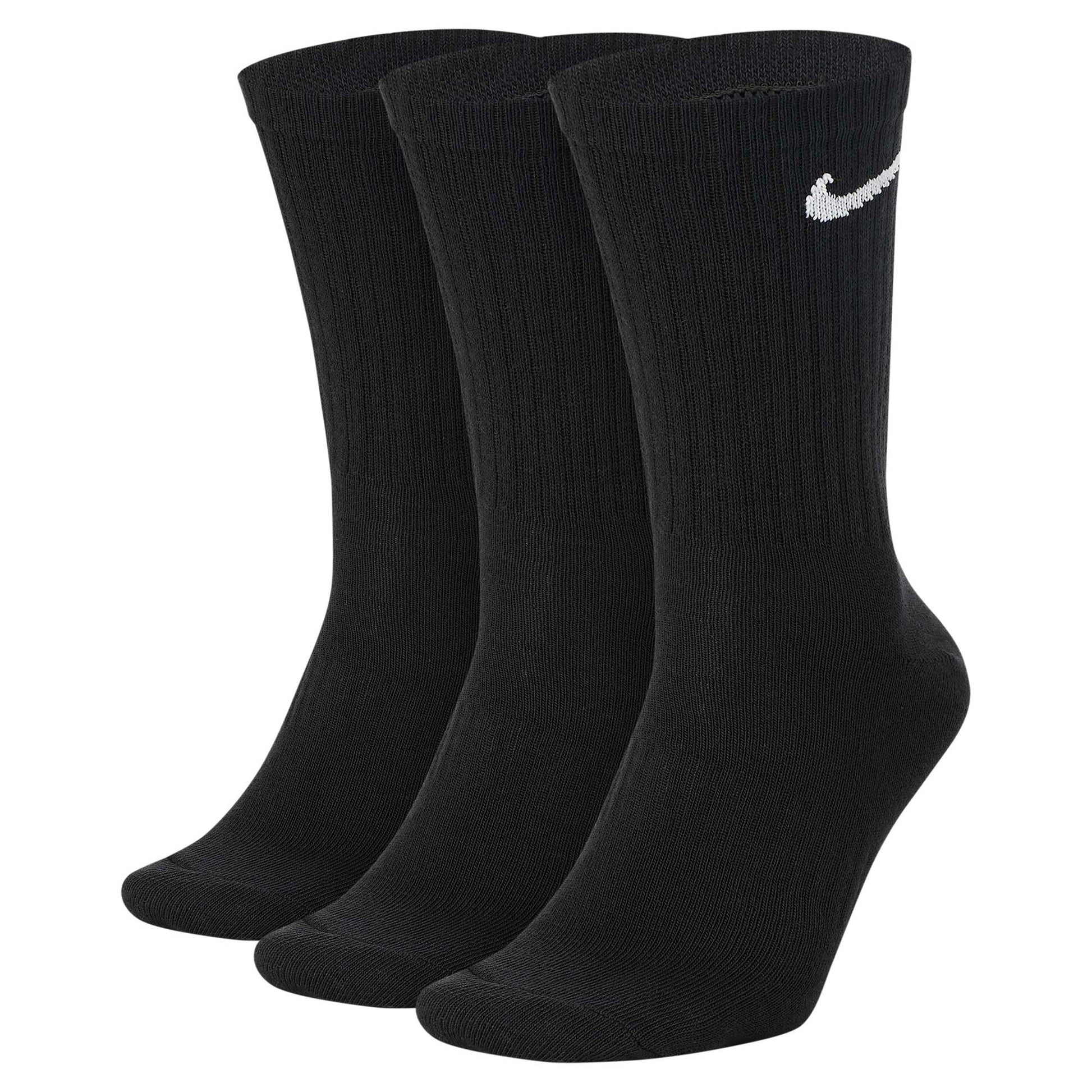 Nike SB Everyday Lightweight Socks (3-Pack, black/white), black/white - Tiki Room Skateboards - 1