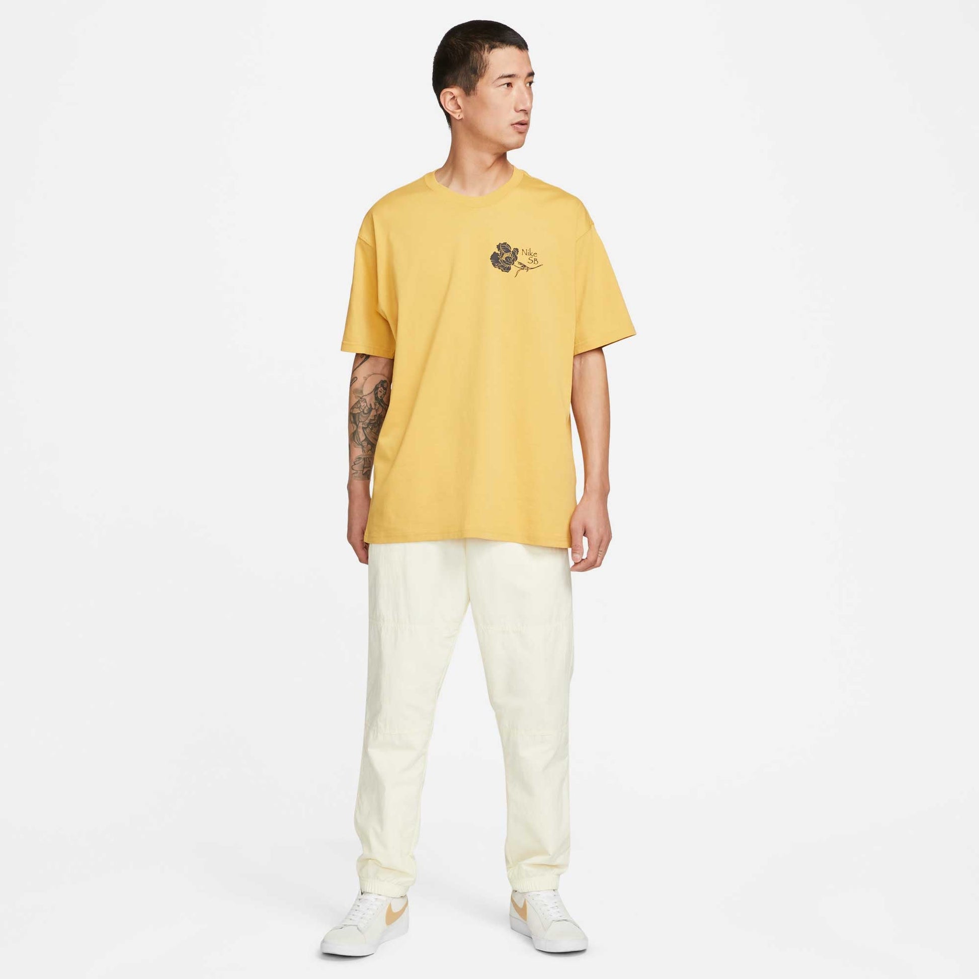 Nike SB Flower Skate T-Shirt, sanded gold - Tiki Room Skateboards - 3