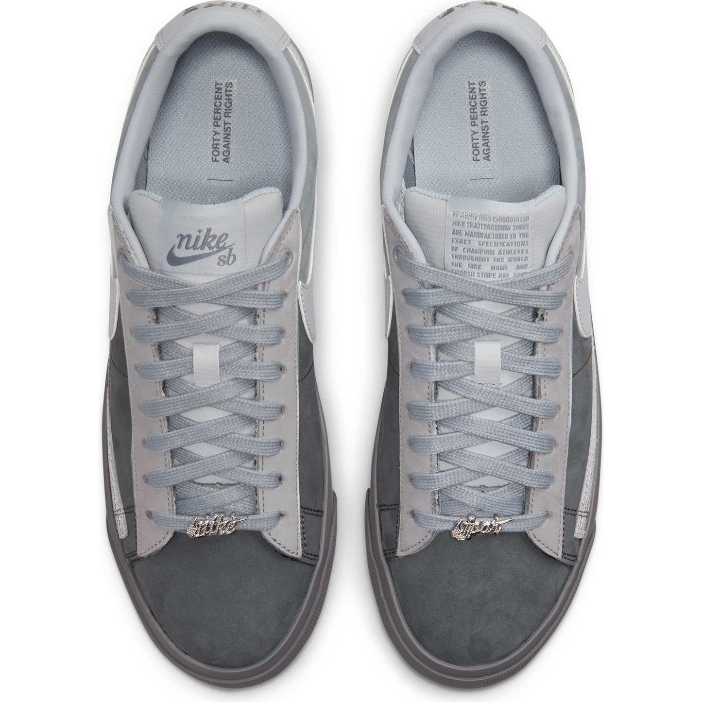 Nike SB FPAR Zoom Blazer Low, cool grey/wolf grey - Tiki Room Skateboards - 4