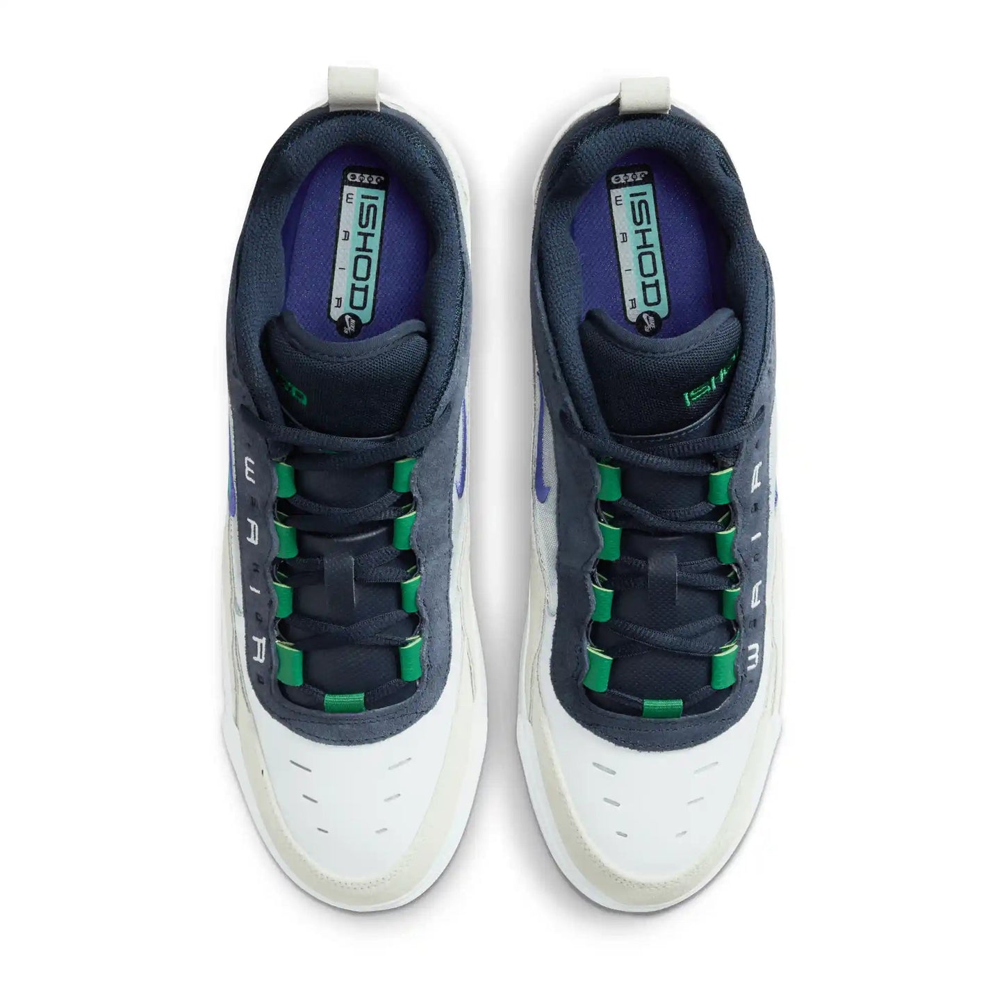Nike SB Ishod 2, white/persian violet-obsidian-pine green - Tiki Room Skateboards - 5
