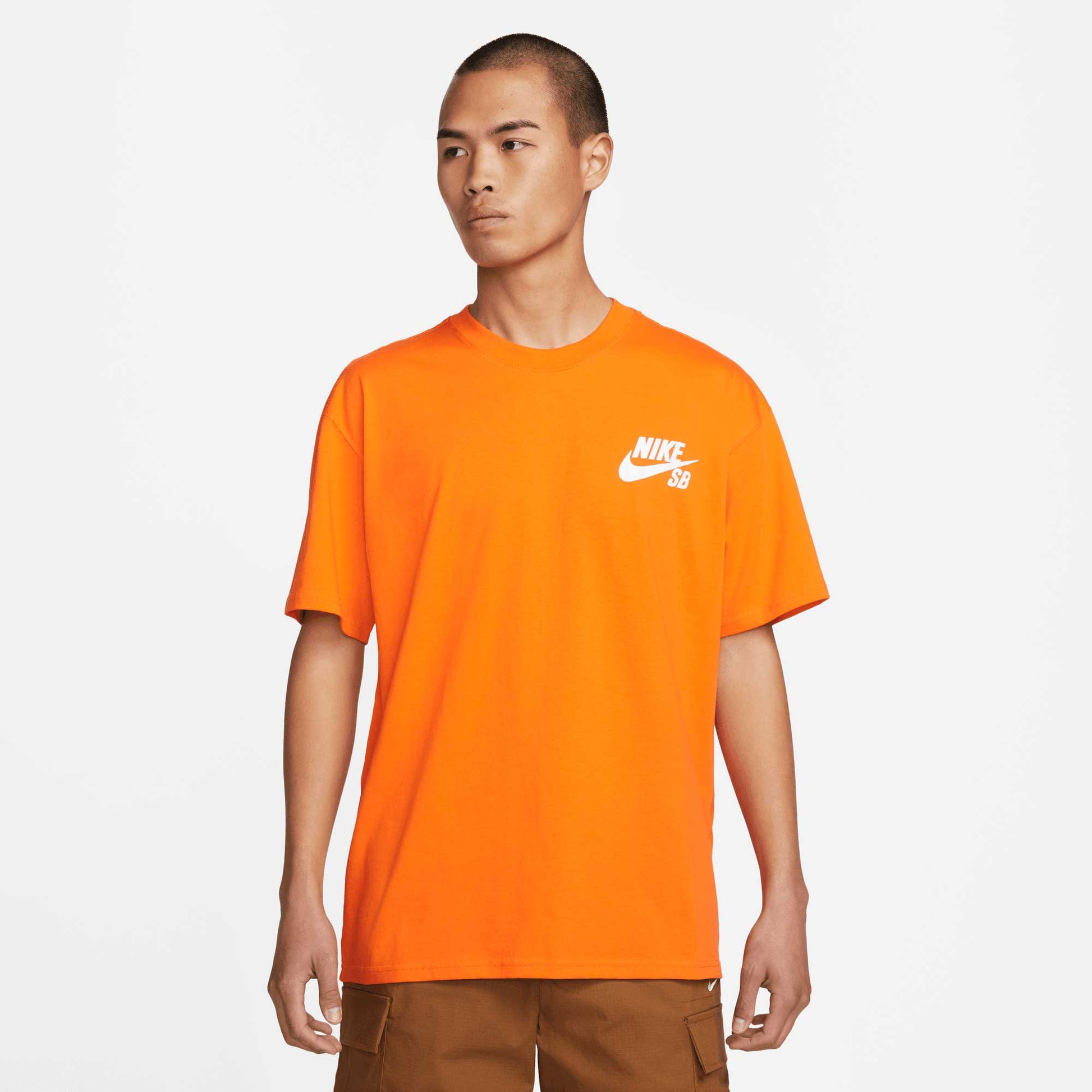 Nike SB Logo Skate T-Shirt, safety orange - Tiki Room Skateboards - 1