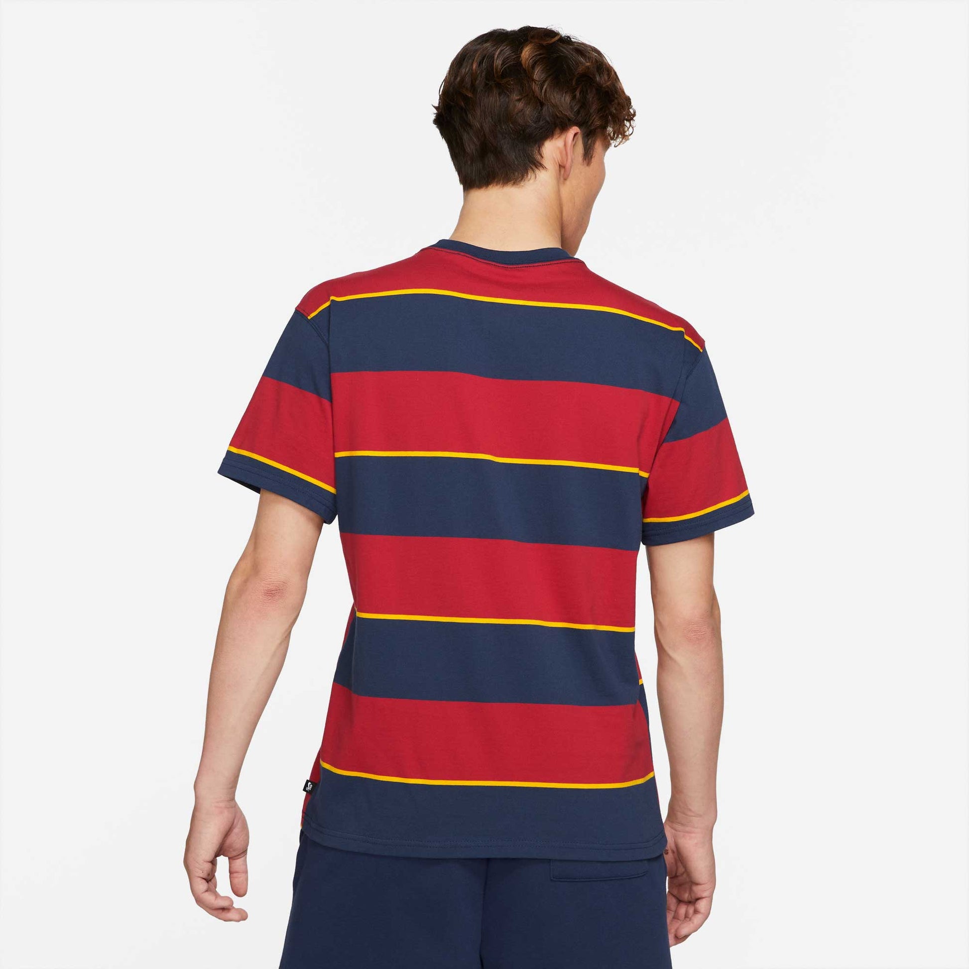 Nike SB Men's Striped Skate T-Shirt, midnight navy - Tiki Room Skateboards - 5