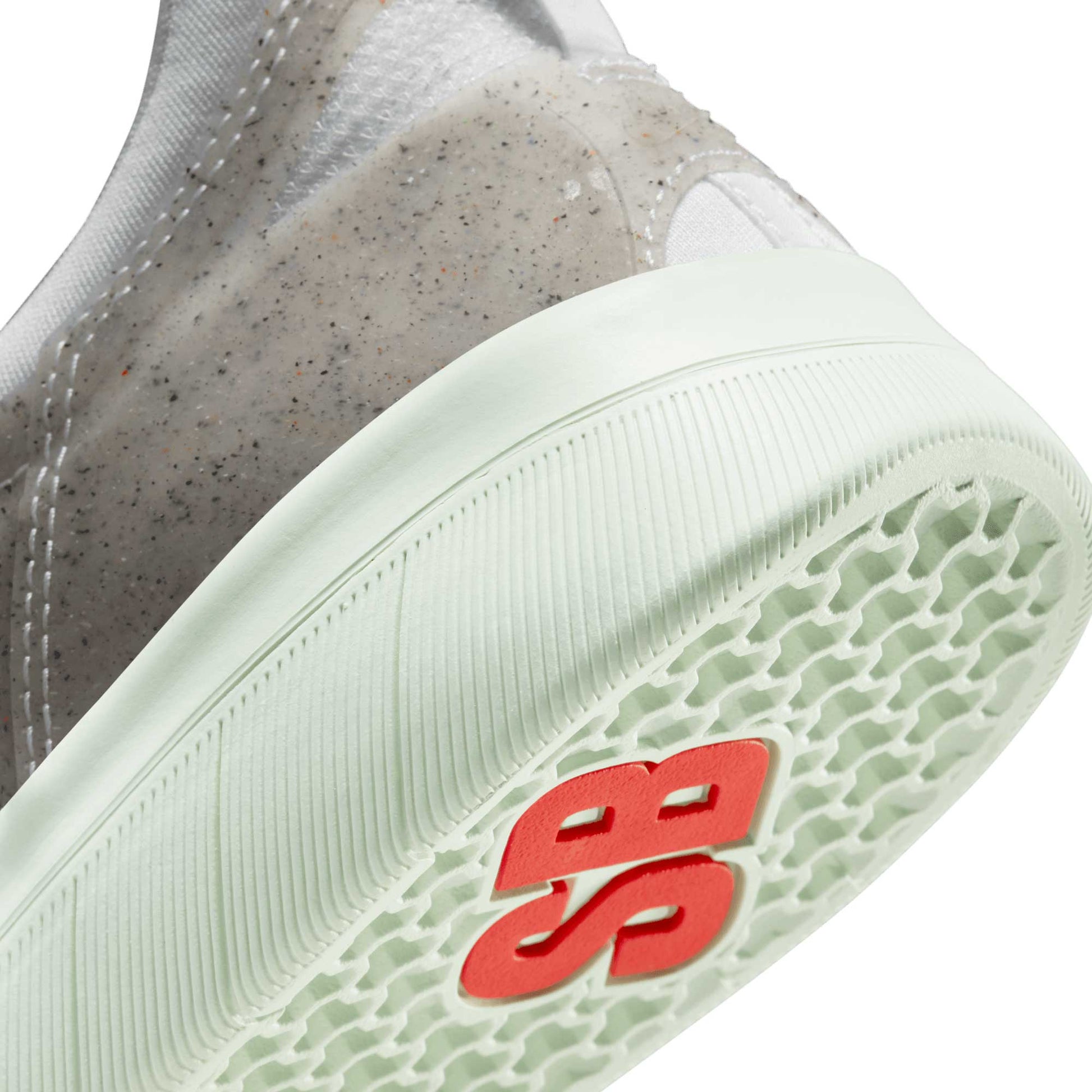 Nike SB Nyjah Free 2 Premium, white/white-barely green-habanero red - Tiki Room Skateboards - 10
