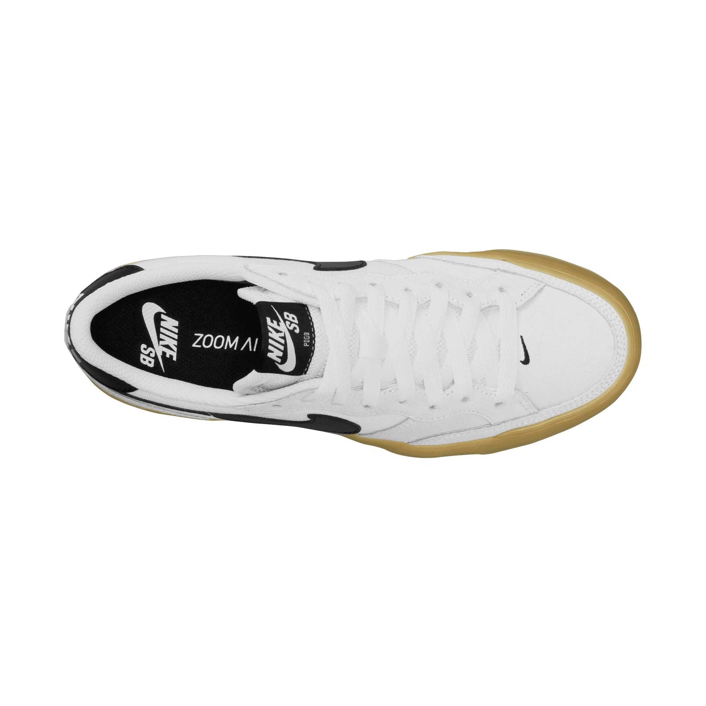 Nike SB Pogo, white/black-white-gum light brown - Tiki Room Skateboards - 11