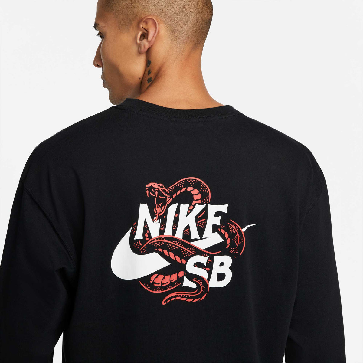 Nike SB Snake long sleeve tee, black - Tiki Room Skateboards
