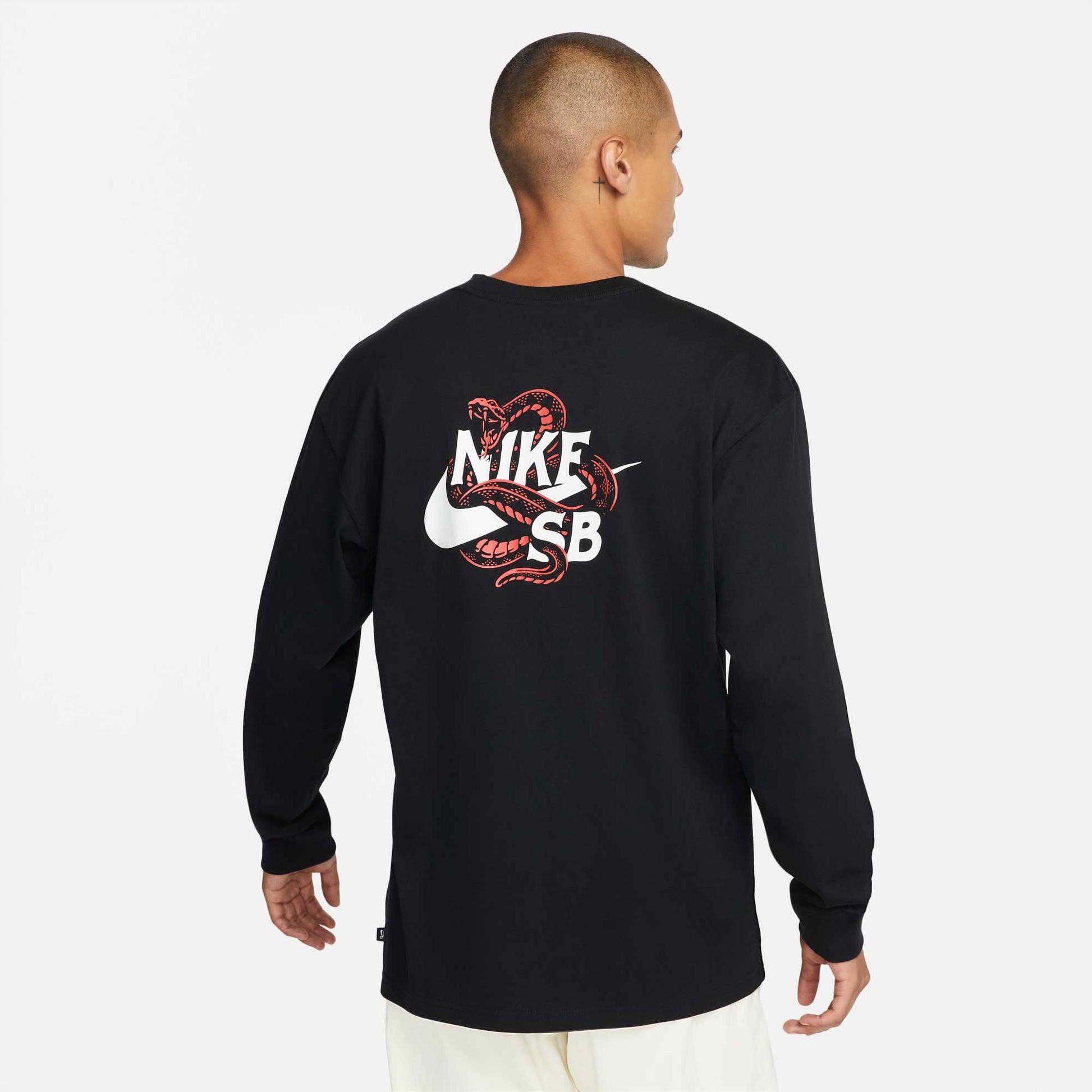 Nike SB Snake long sleeve tee, black - Tiki Room Skateboards - 3