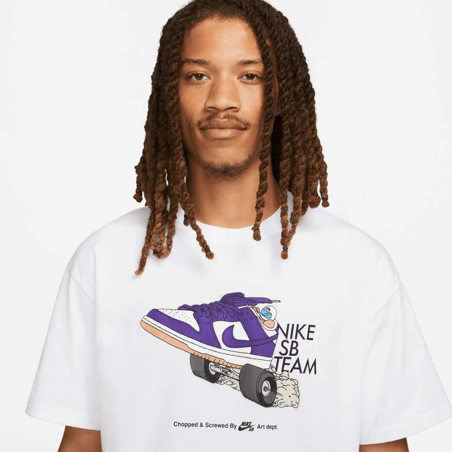 Nike SB Team Dunk Tee, white - Tiki Room Skateboards - 1