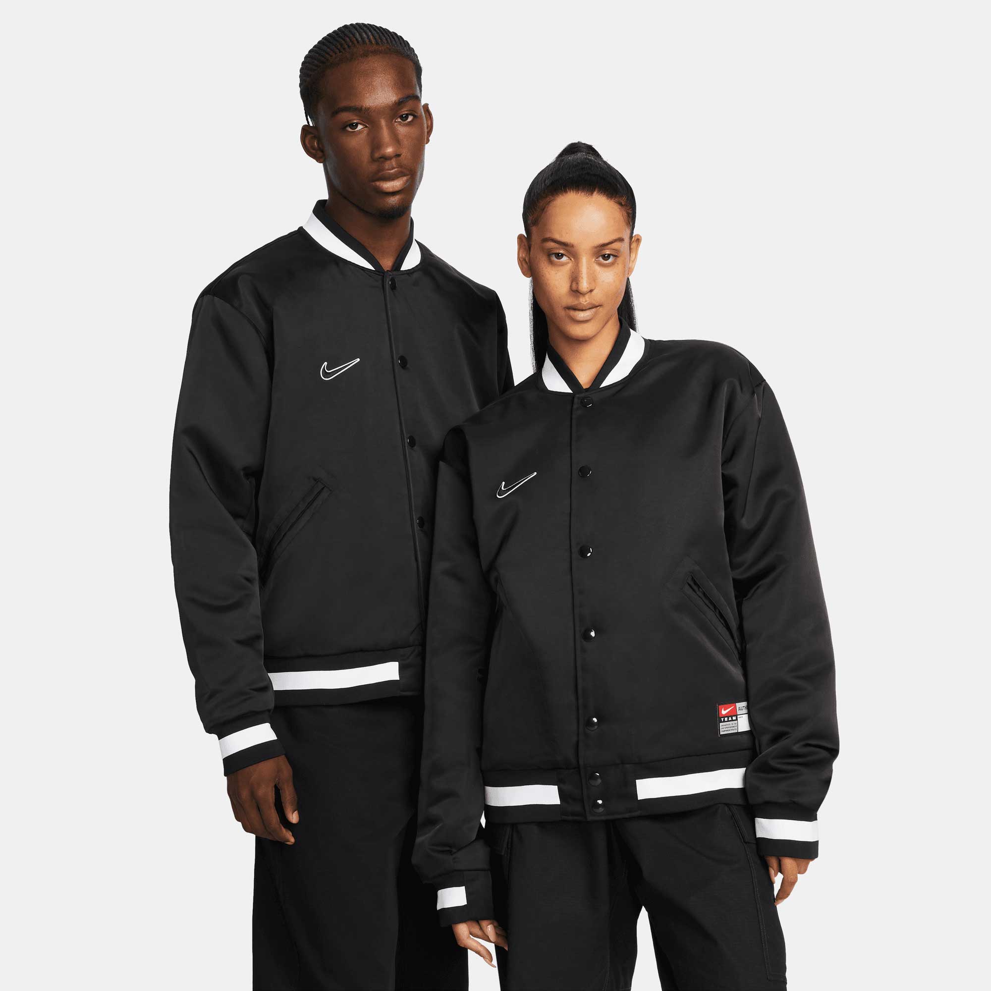 Nike SB X MLB Varsity Skate Jacket, black/black/white/white