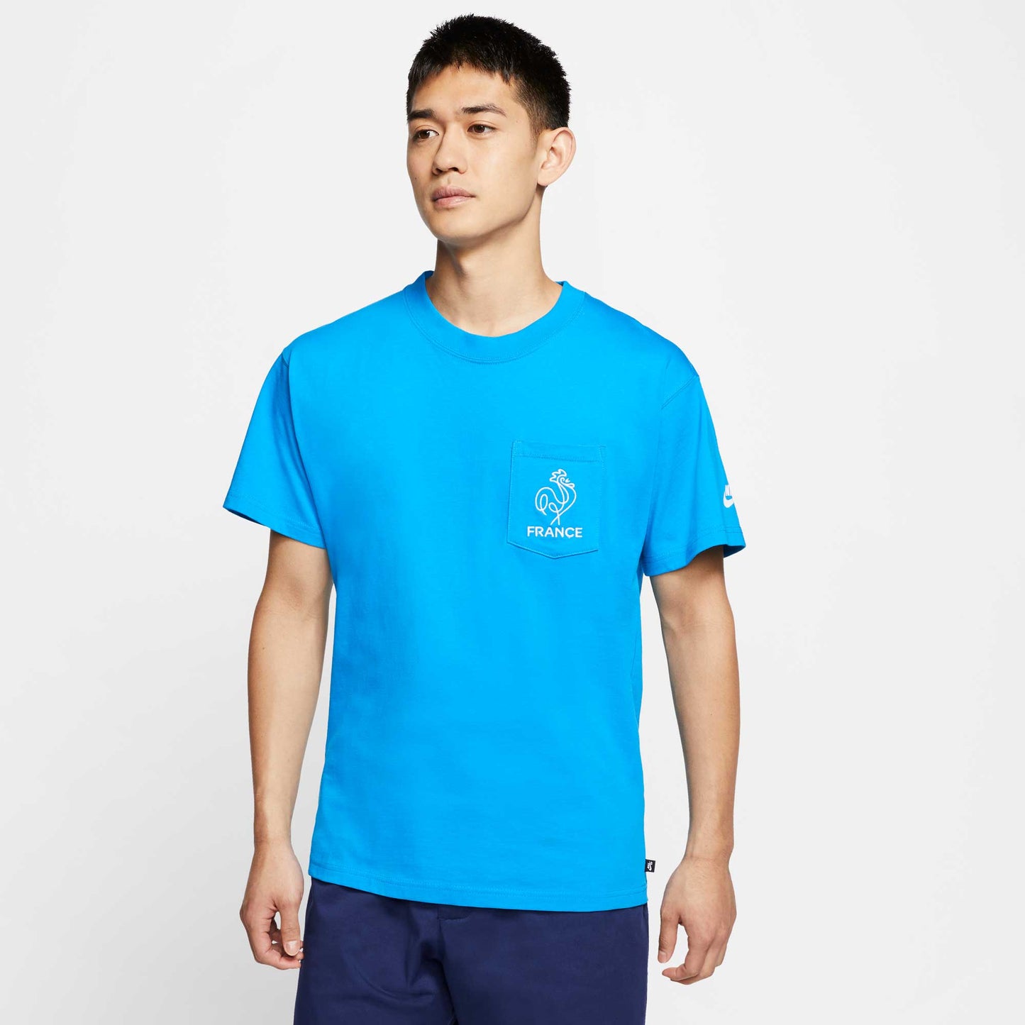Nike SB x Parra 'France Federation Kit' t-shirt, neptune blue/white - Tiki Room Skateboards - 1