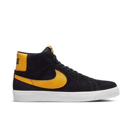 Nike SB Zoom Blazer Mid, black/university gold-black-white - Tiki Room Skateboards - 1
