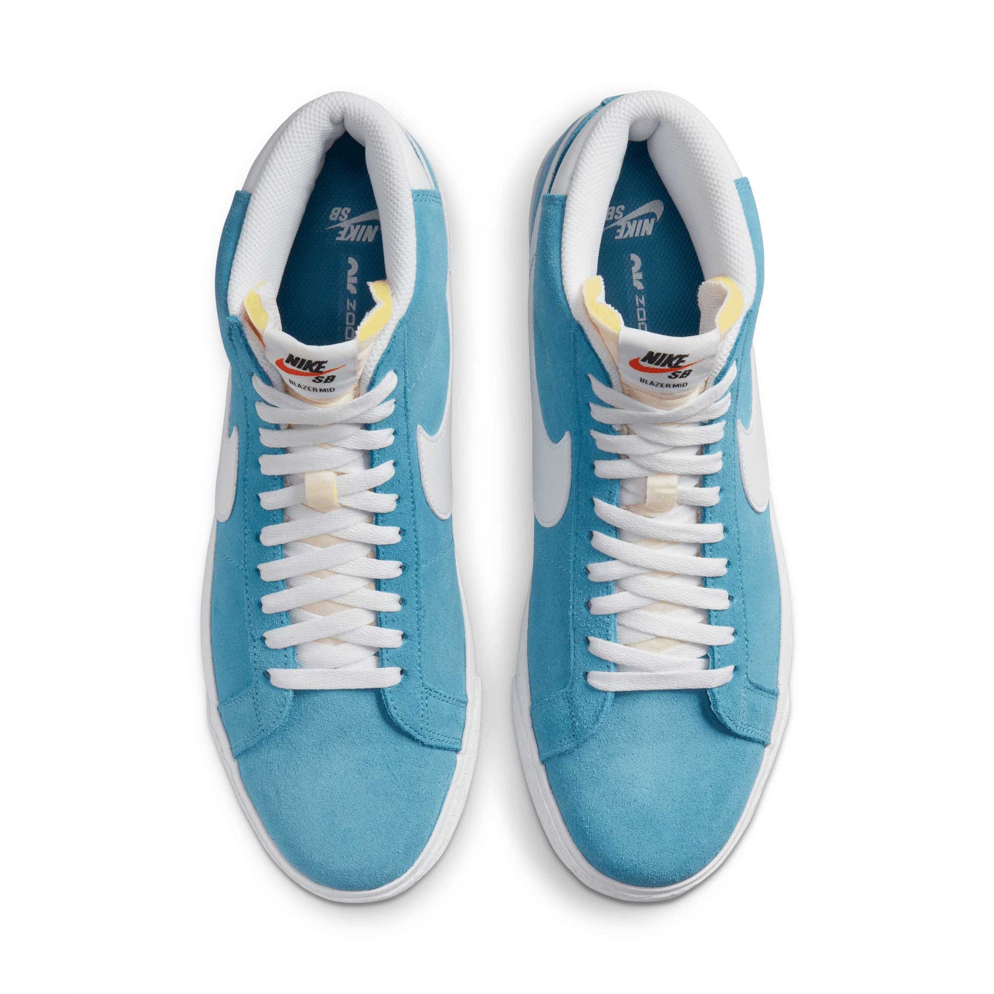 Nike SB Zoom Blazer Mid, cerulean/white-cerulean-white - Tiki Room Skateboards - 3