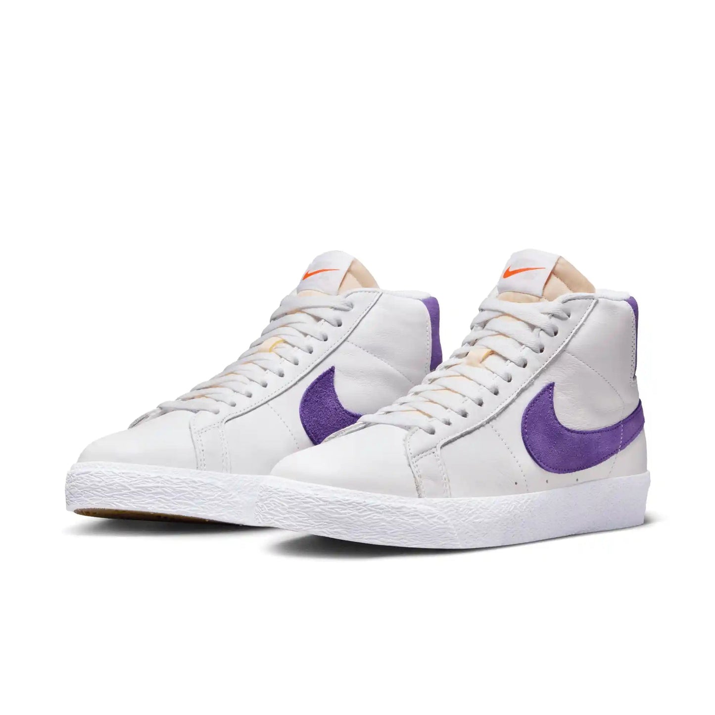 Nike SB Zoom Blazer Mid, white/court purple-white-gum light brown - Tiki Room Skateboards - 2