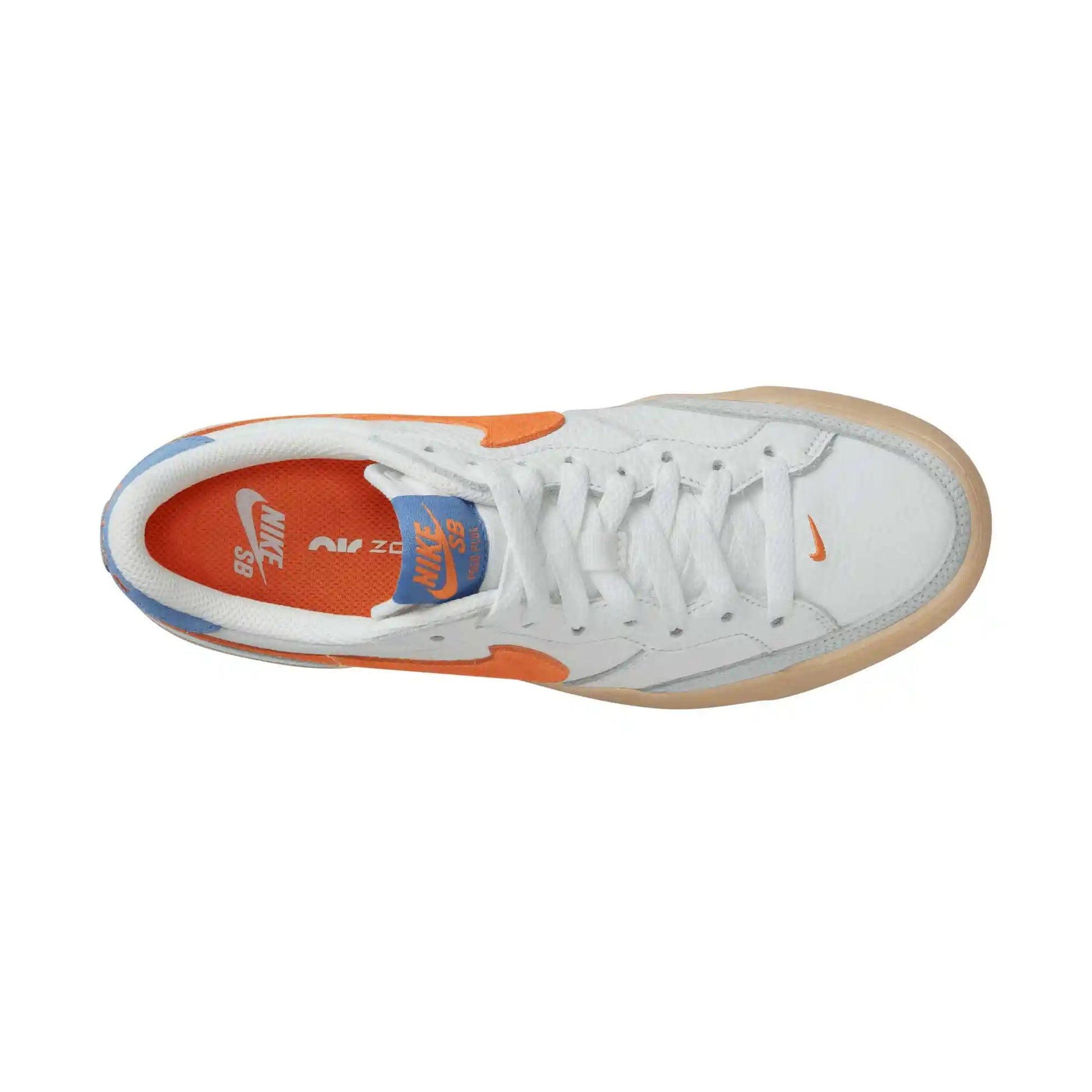 Nike SB Zoom Pogo Plus Premium, summit white/bright mandarin - Tiki Room Skateboards - 10