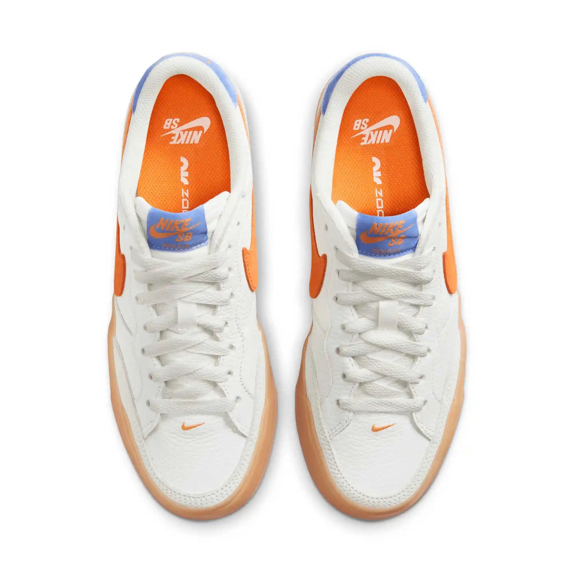 Nike SB Zoom Pogo Plus Premium, summit white/bright mandarin - Tiki Room Skateboards - 4