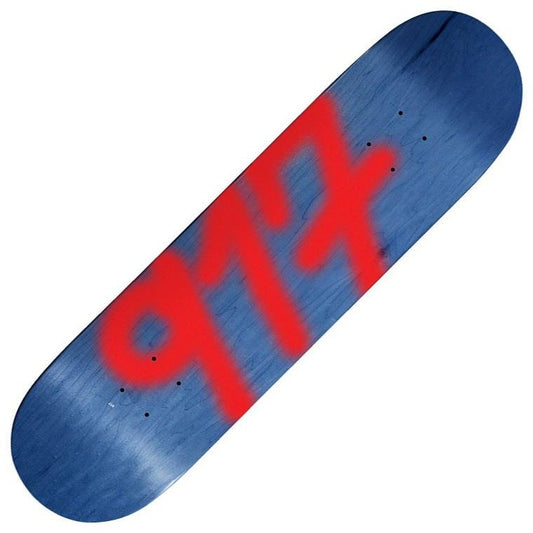 Nineoneseven Spray Red Slick Deck (8.25) - Tiki Room Skateboards - 1