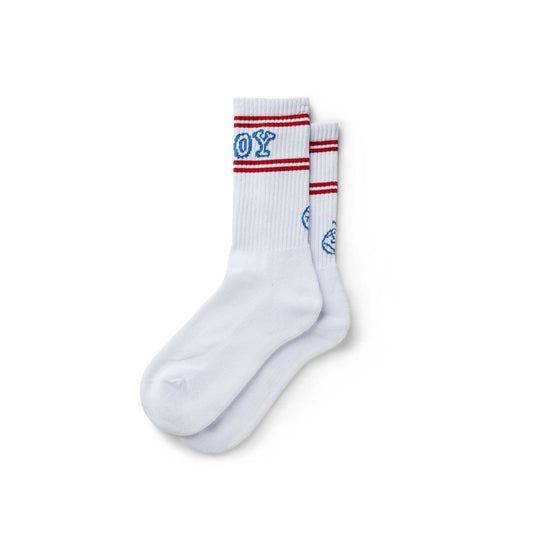 Polar Big Boy Socks, white / blue / red - Tiki Room Skateboards - 1