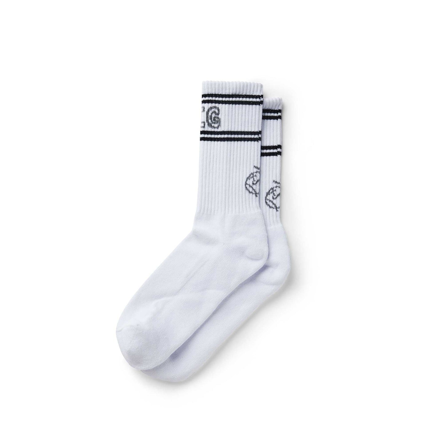 Polar Big Boy Socks, white/black/grey - Tiki Room Skateboards - 1