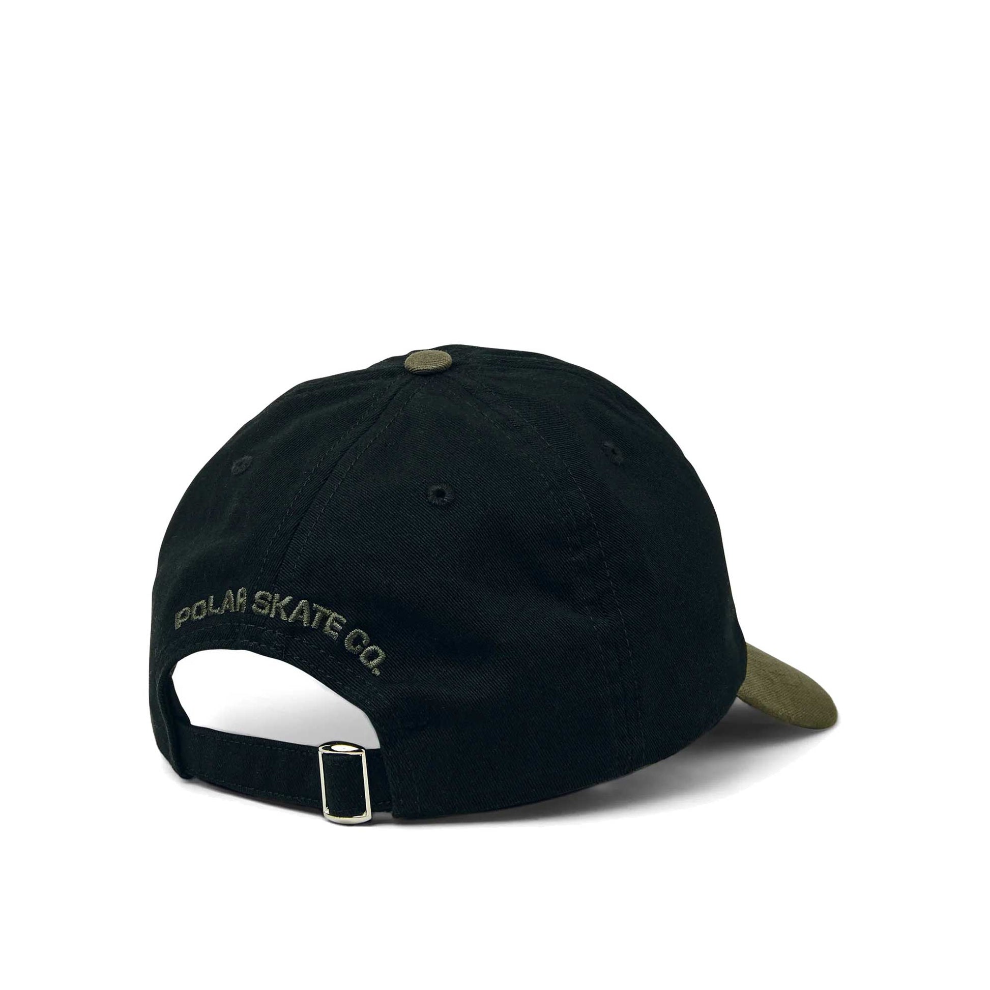 Polar Duo Stroke Logo Cap, black/army green - Tiki Room Skateboards - 2