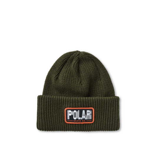 Polar Earthquake Merino Beanie Hat, army green - Tiki Room Skateboards - 1