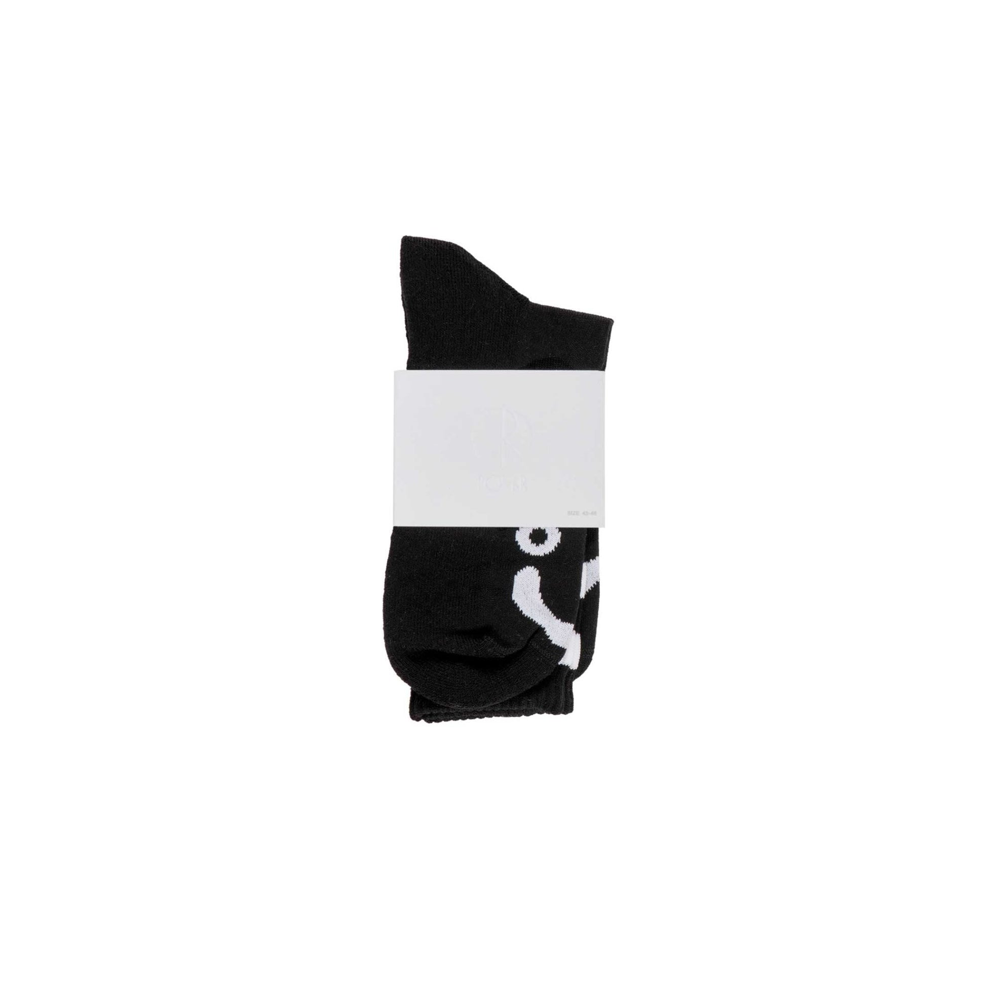 Polar Happy Sad socks, black, black - Tiki Room Skateboards - 2