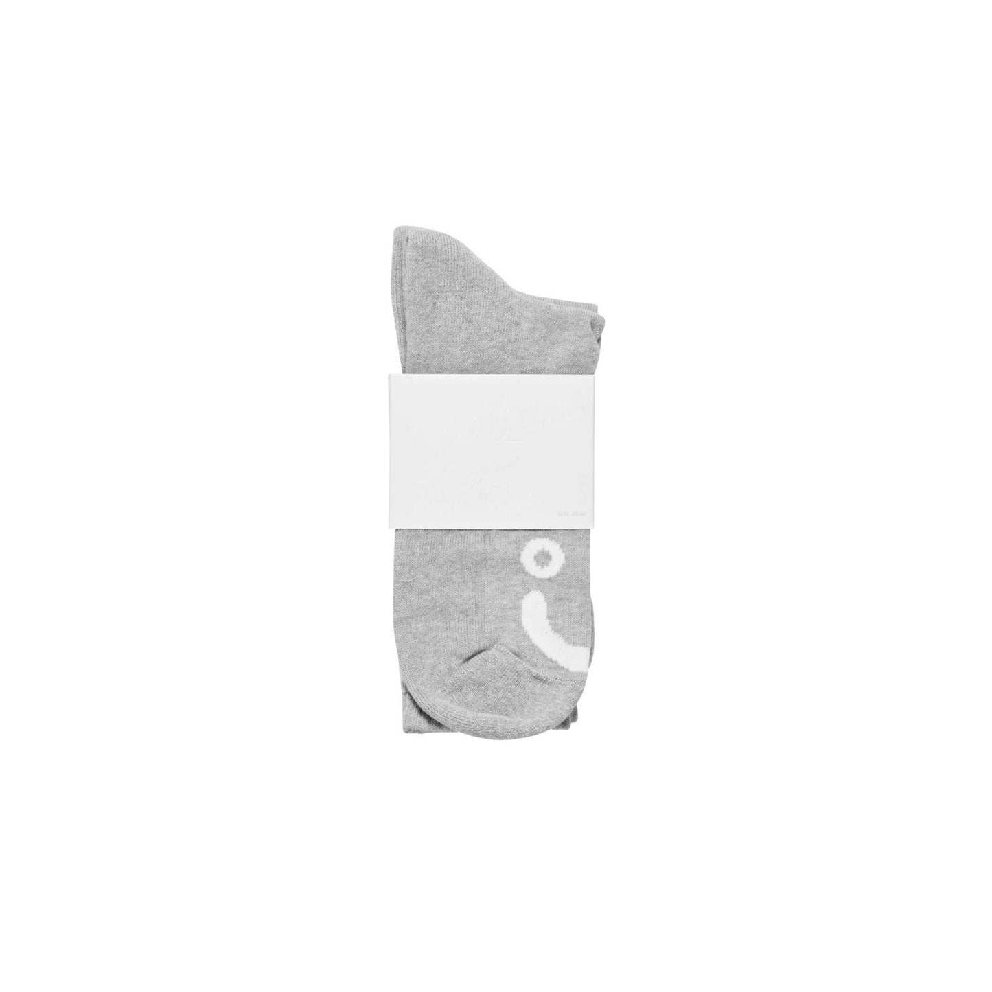 Polar Happy Sad socks, heather grey, heather grey - Tiki Room Skateboards - 2