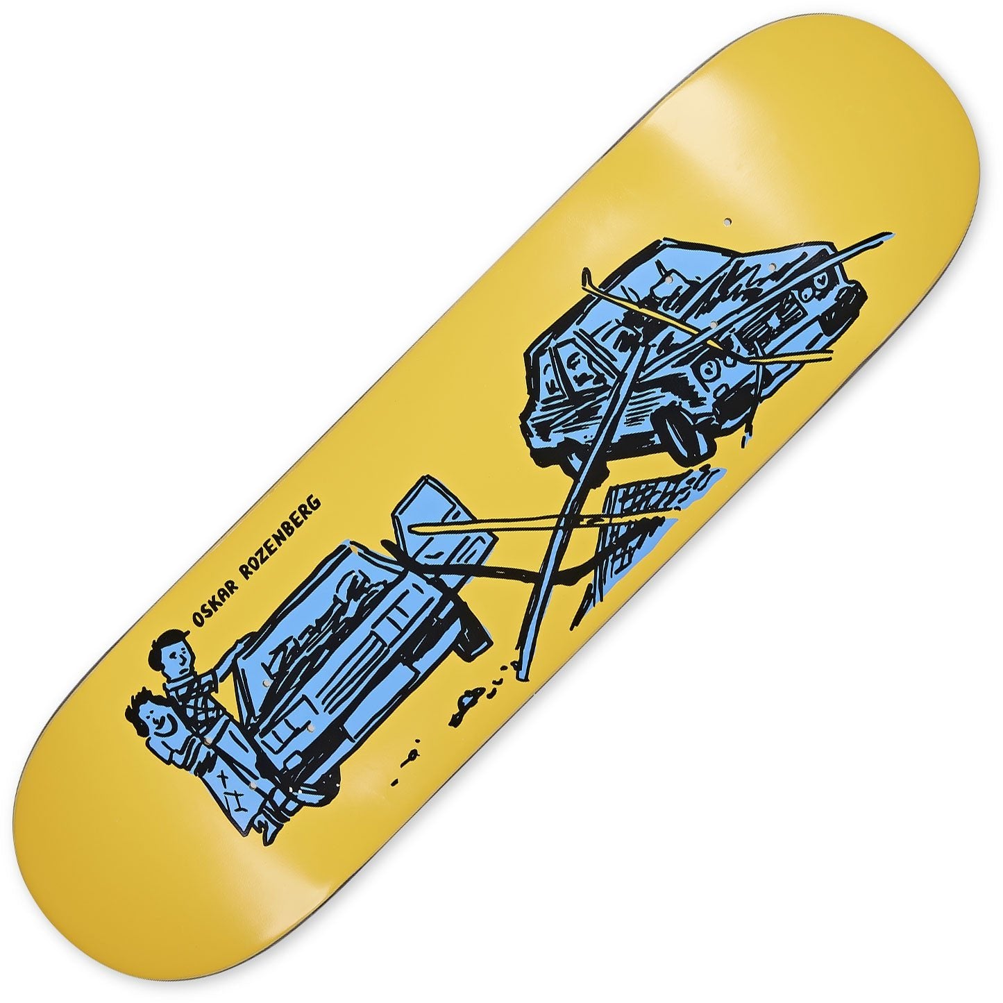 Polar Oskar Rozenberg drivers License Deck, Yellow (8.625") - Tiki Room Skateboards - 1