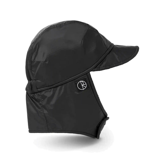 Polar Ripstop Luke Flap Cap, black