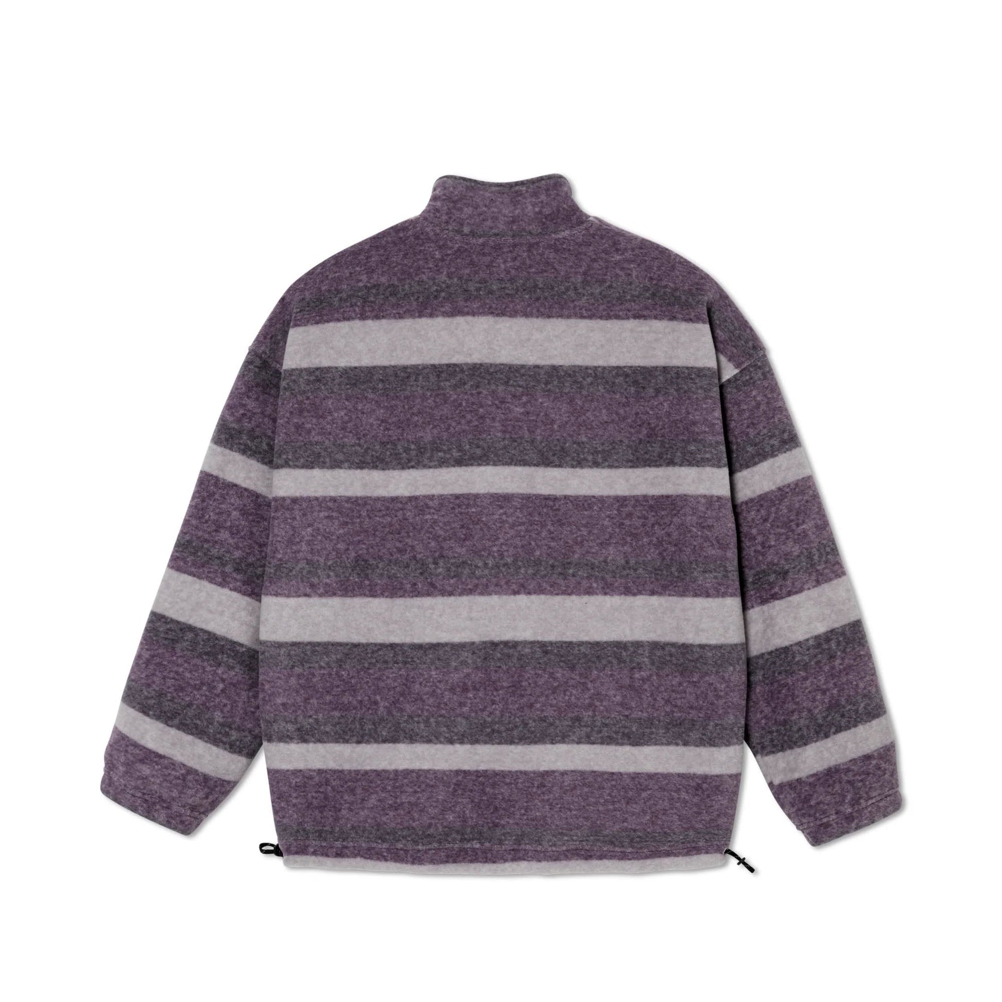 Polar Stripe Fleece Pullover, dark violet - Tiki Room Skateboards - 5